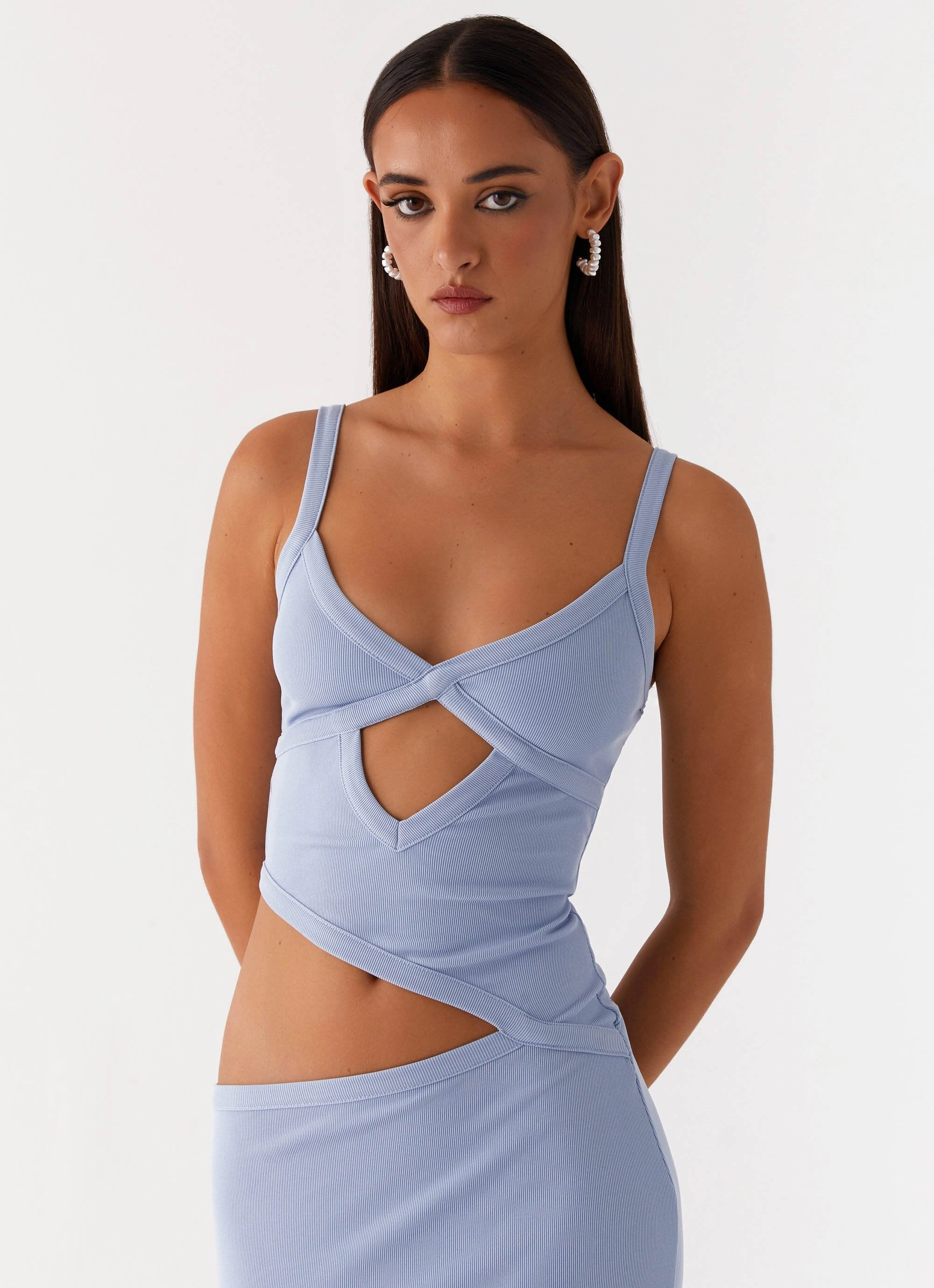Jocelyn Maxi Dress - Blue Playful Twist Beachwear