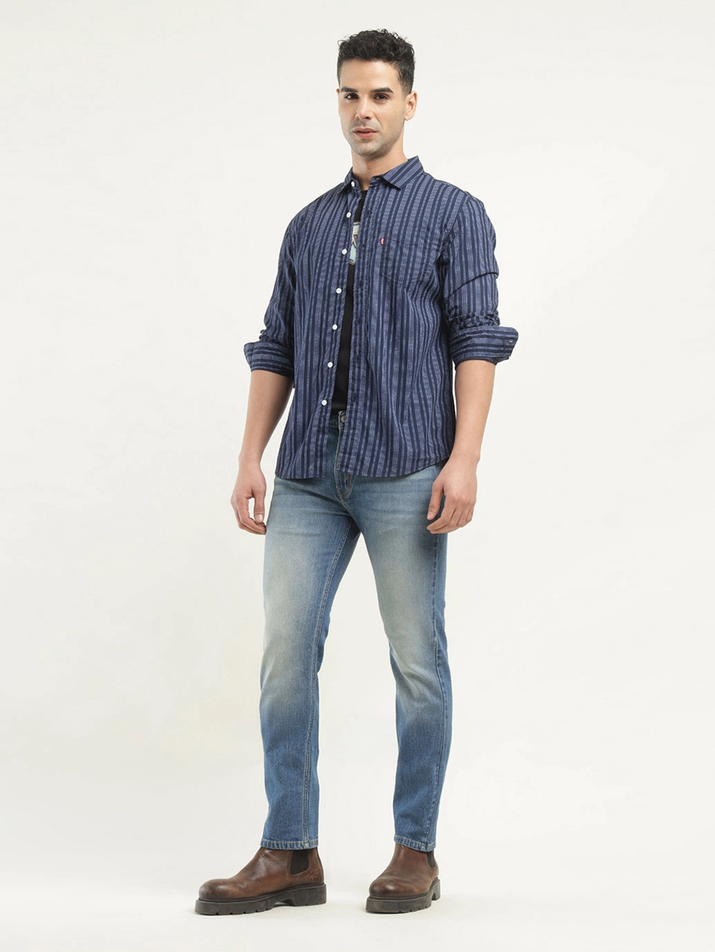 Tailored Appearance Men's 511 Indigo Slim Fit Mid Rise Jeans