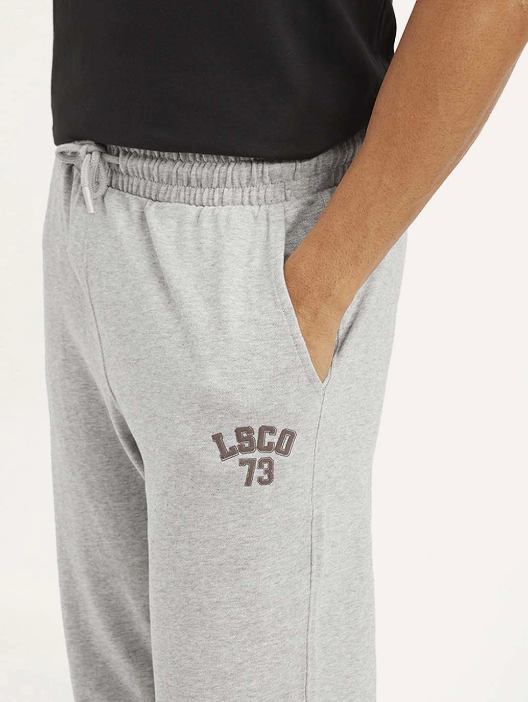 Flex Fit Design Structured Hemline Men's Grey Solid Utility Joggers