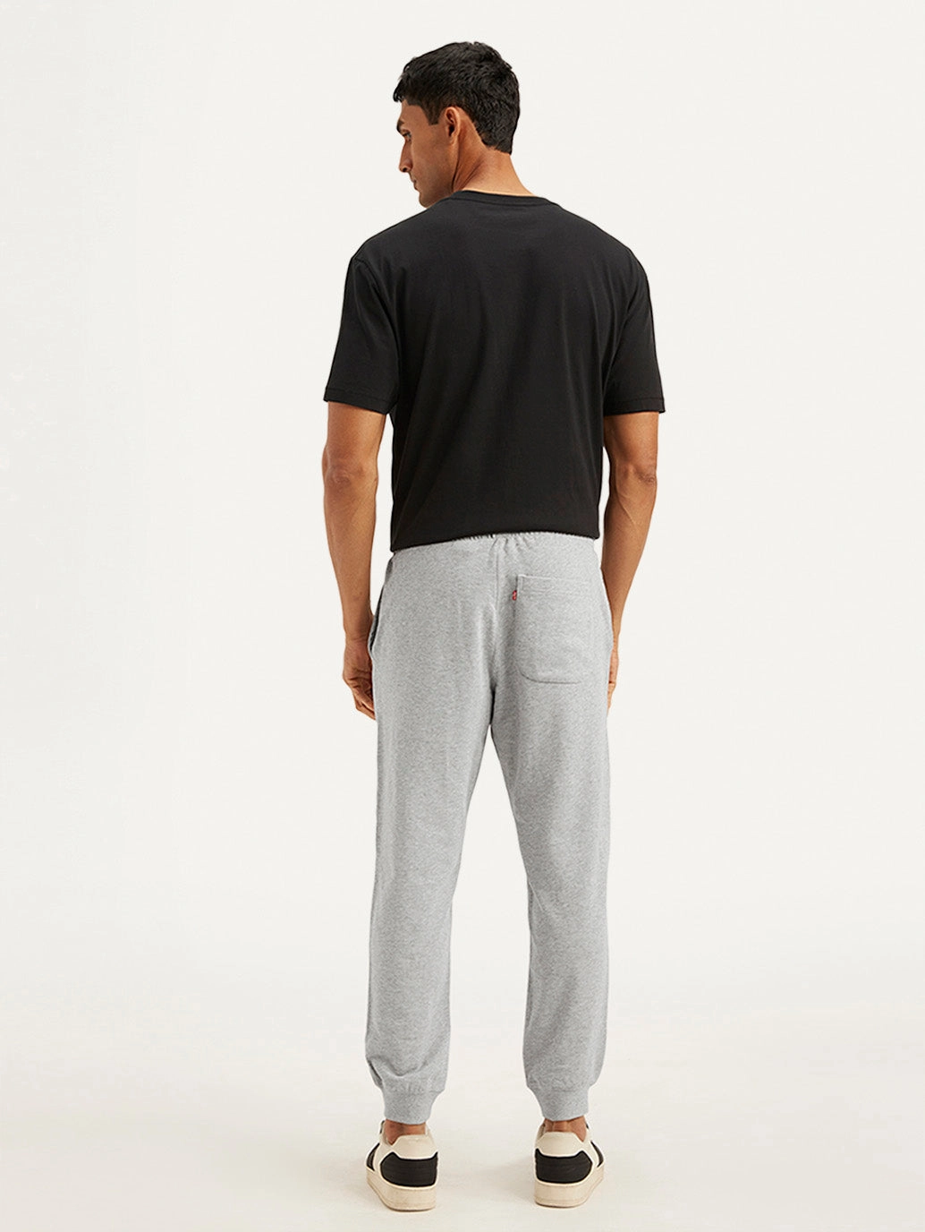 Men's Grey Solid Utility Joggers Formal Look