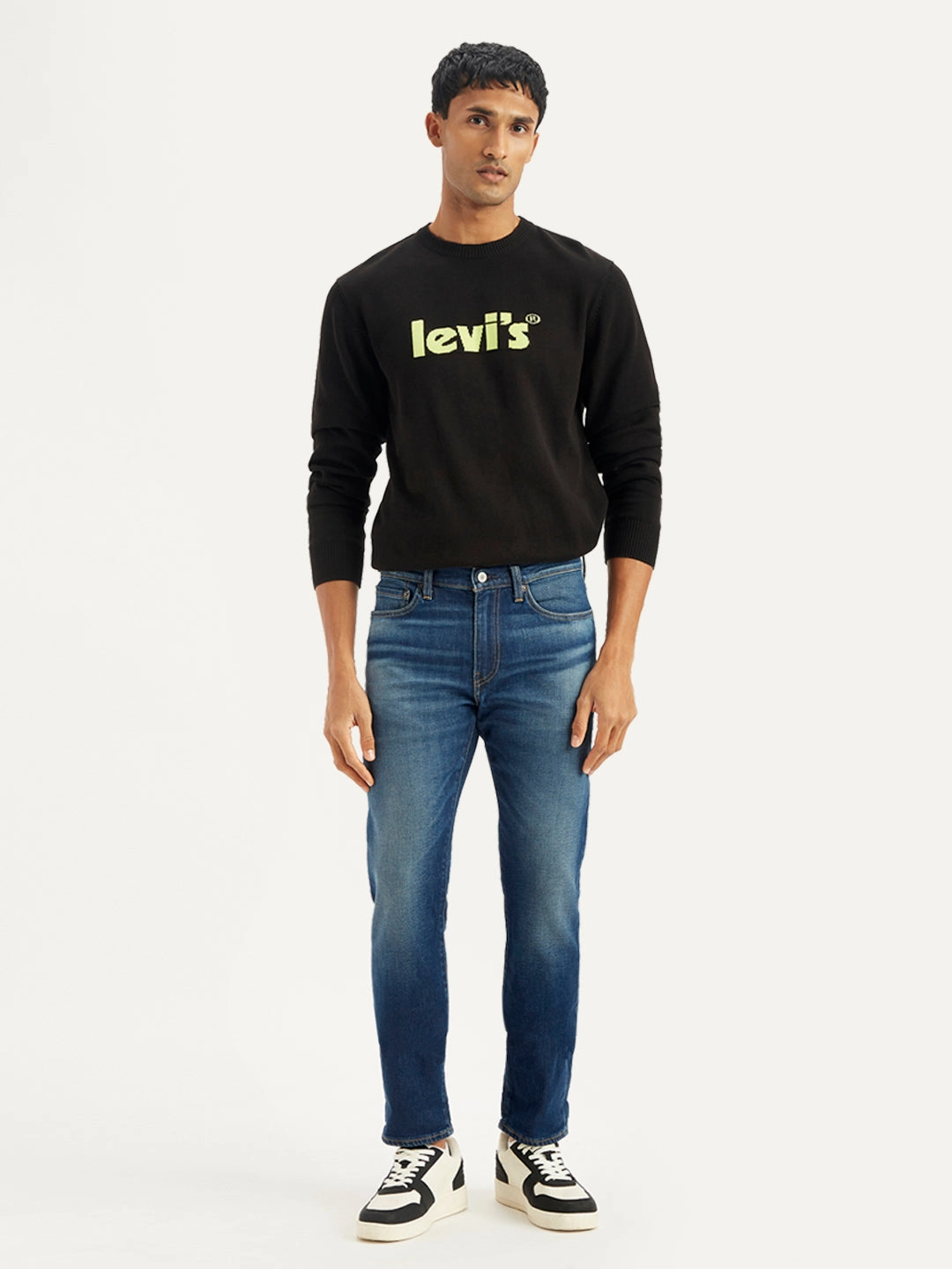 Chic Appearance Men's 511 Navy Blue Slim Fit Mid Rise Jeans