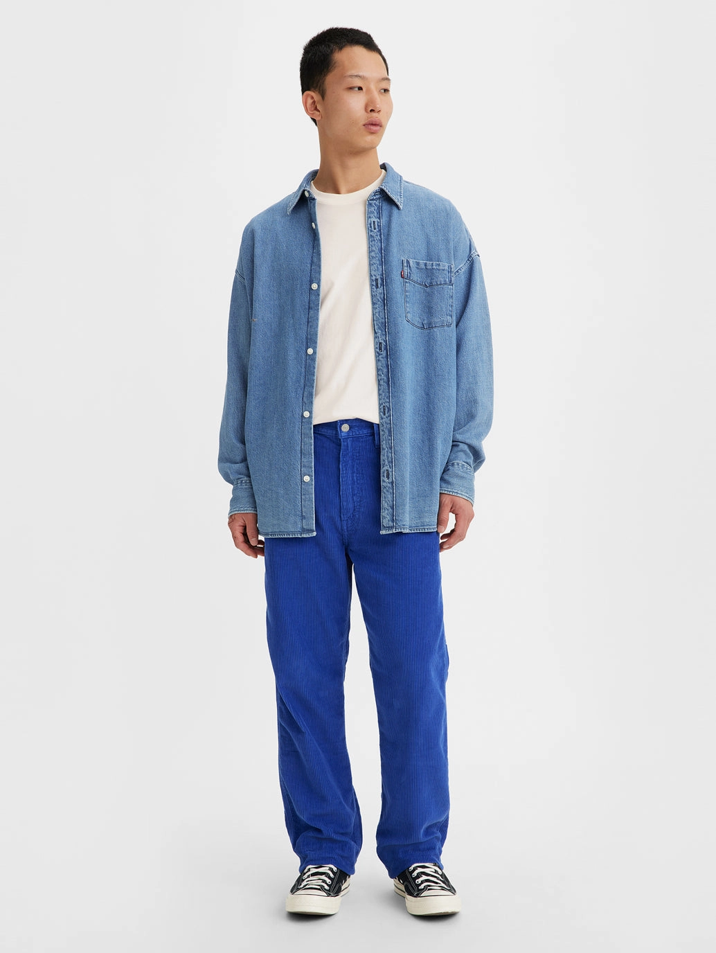 Utility Fit Men's Blue Loose Fit Trousers
