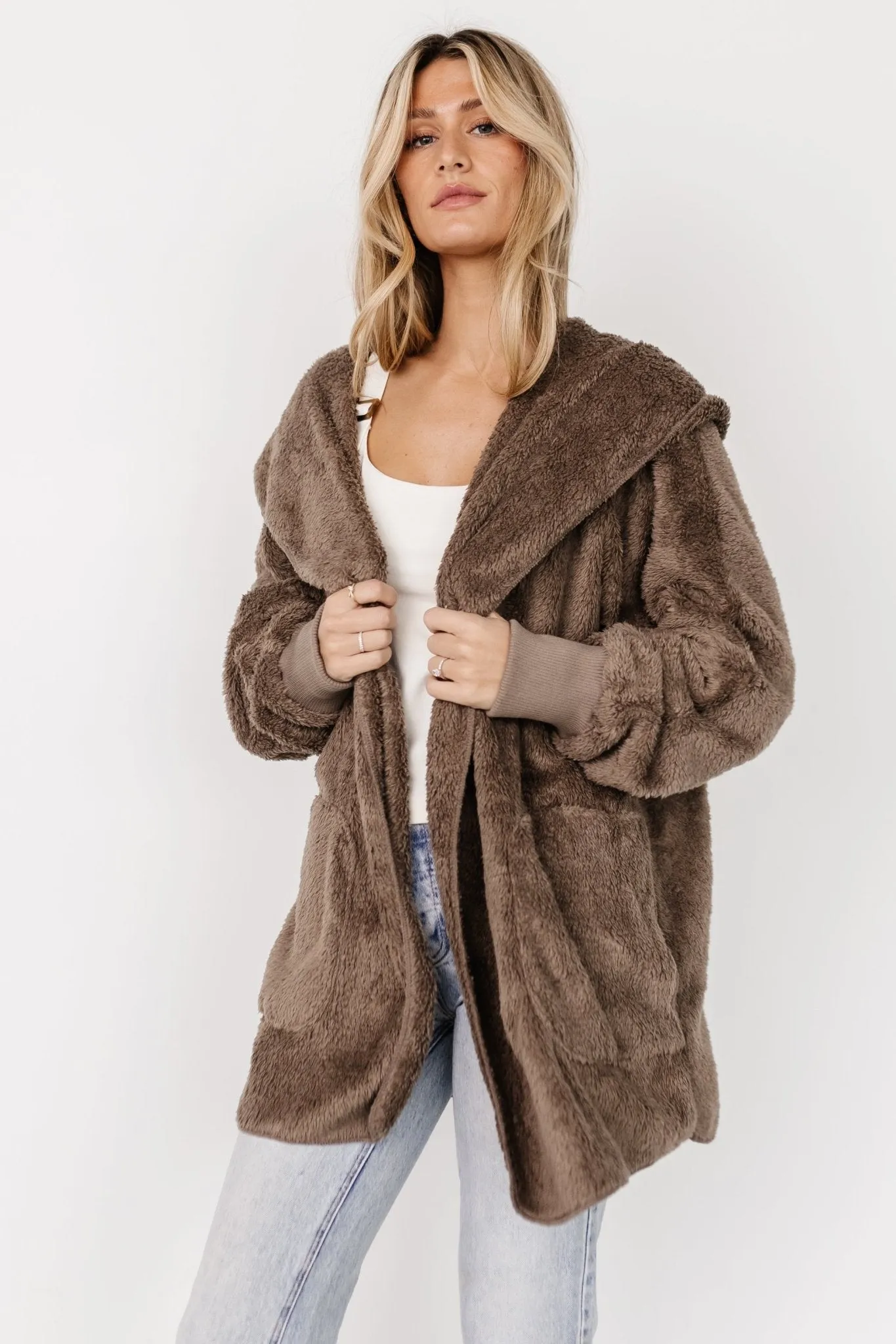 AntiStatic Lining Functional Layer Piece Melrose Teddy Jacket | Brown