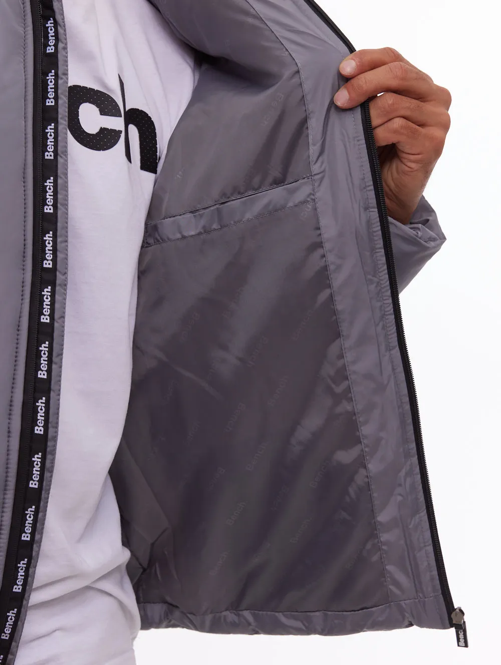 Rafera Hooded Puffer Jacket - Grey Casual Work Look Eco Certified Textiles