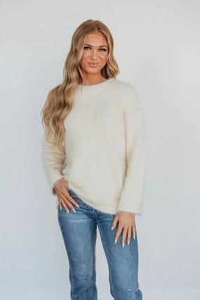 Everly Sweater - Cream Classic Comfort Comfy Must-Have