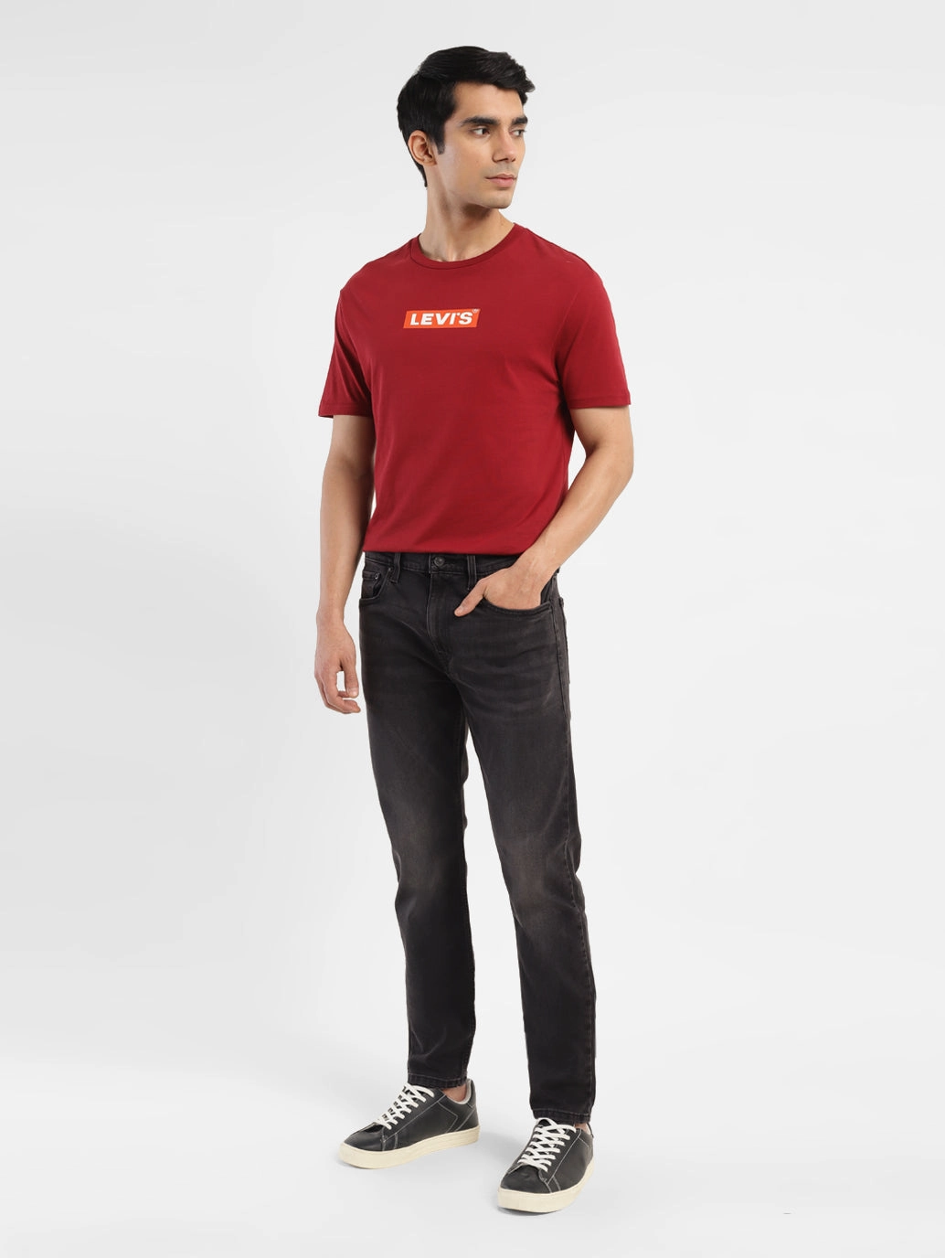 Chill Outfit Men's 512 Black Slim Tapered Fit Mid Rise Jeans