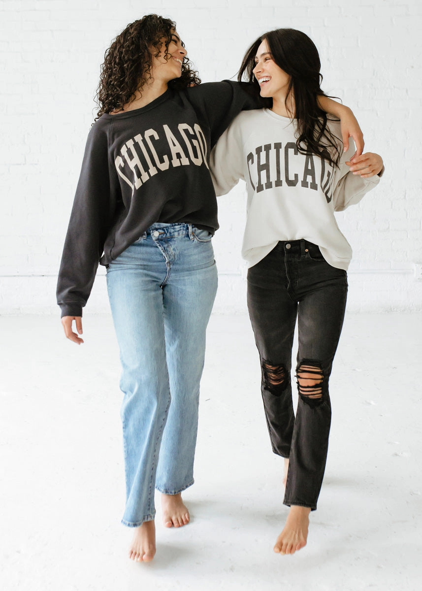 Chicago Classic Crew Sweatshirt - Vintage Stone Snug & Stylish Stylish Everyday Wear