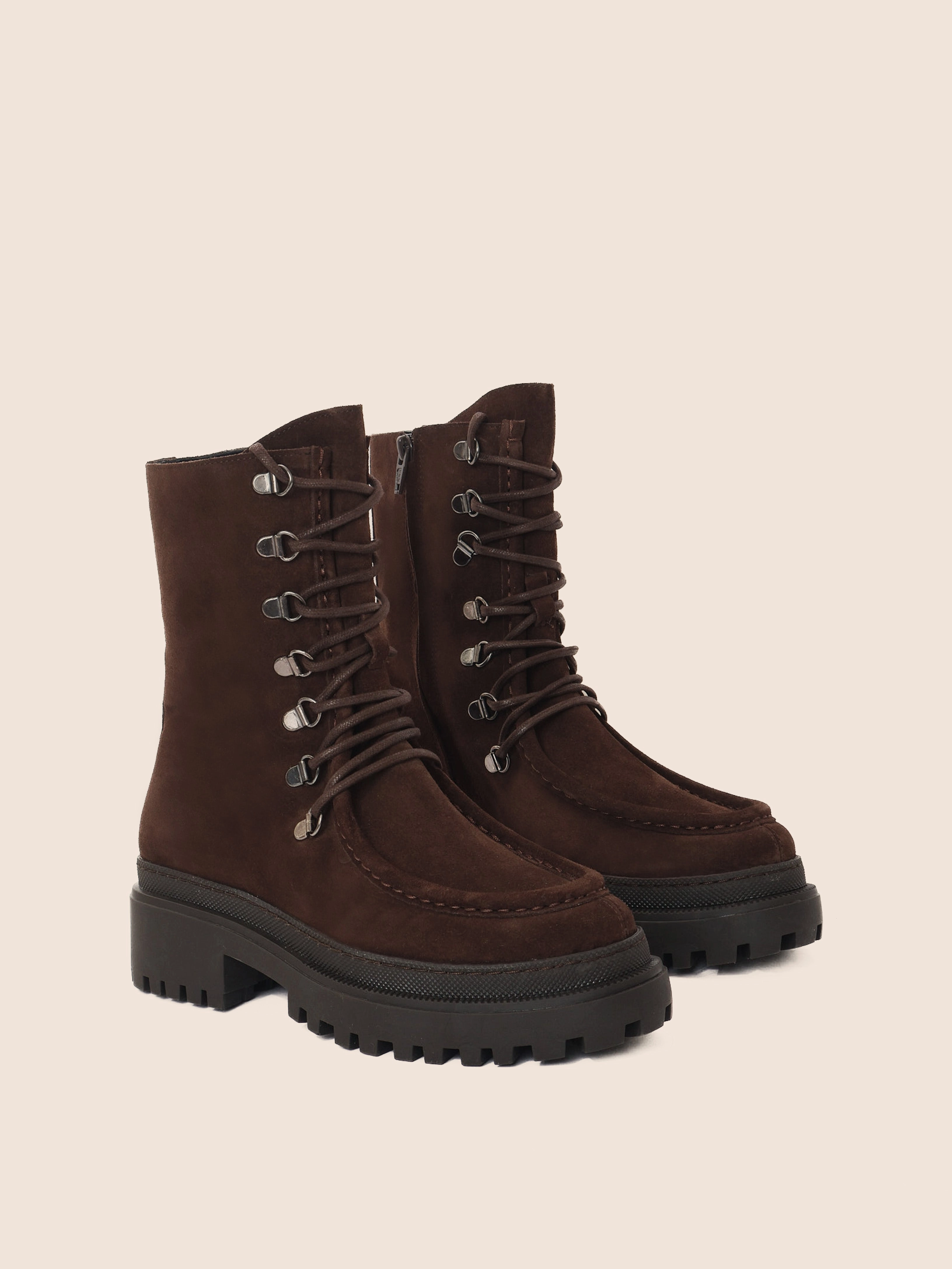 Lorena Brown Suede Unlined Boot Fashionable Design