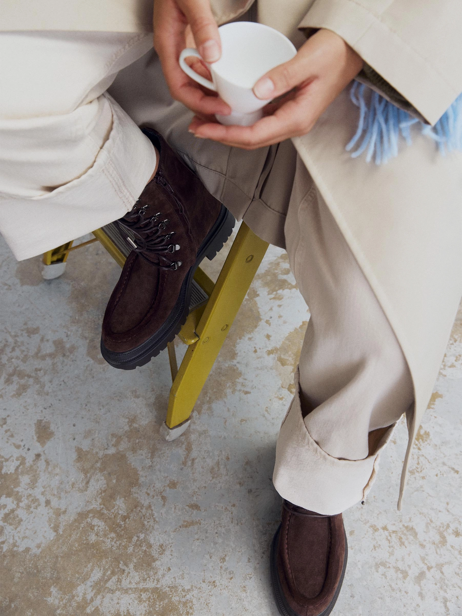 Lorena Brown Suede Unlined Boot Toe Protection Tech Seamless Comfort Nature Lover