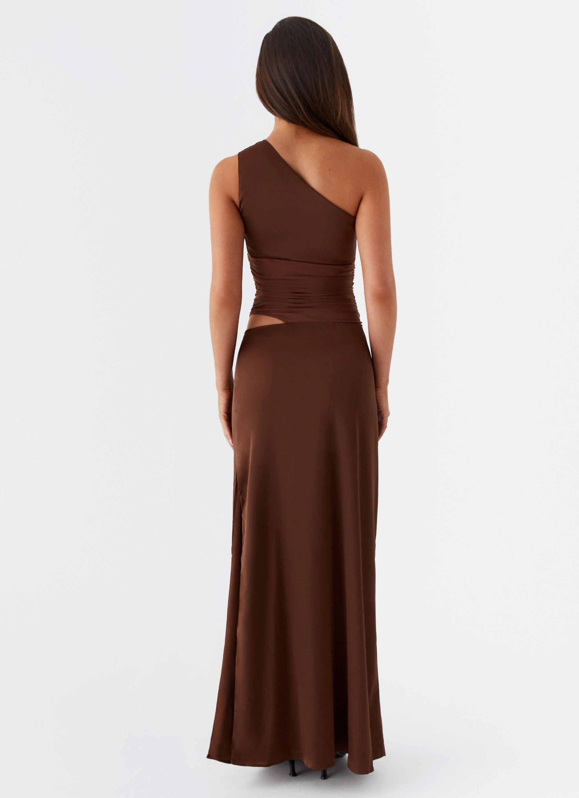 Juliette Maxi Dress - Chocolate Flowy Texture