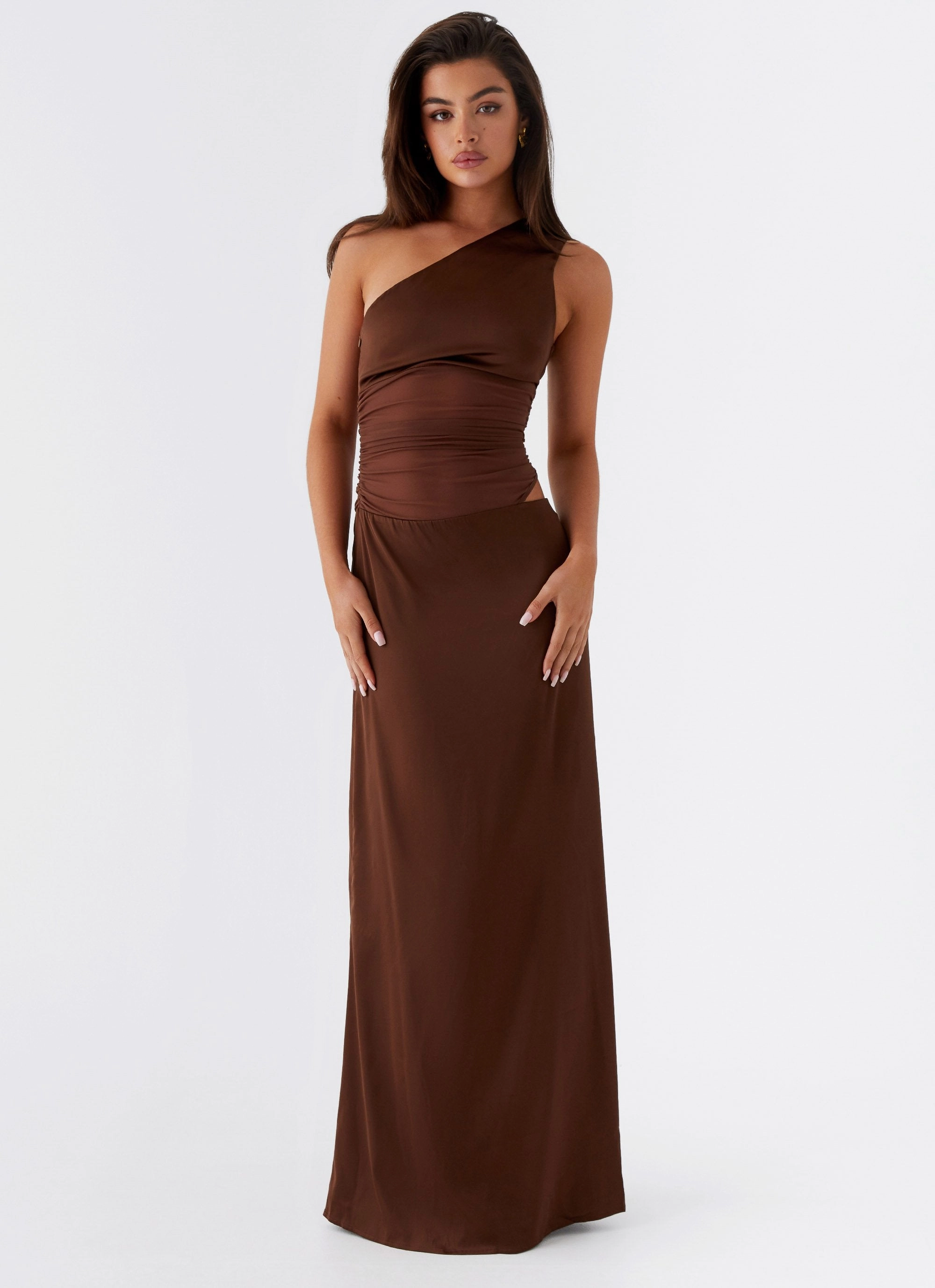 Clean Grace Comfort and Elegance Juliette Maxi Dress - Chocolate