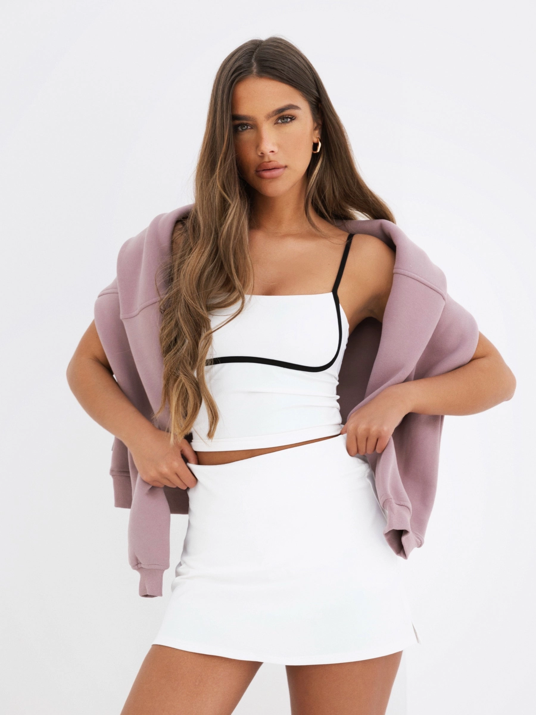 Flexible Wire Comfortable Hold Align Active Bra - White