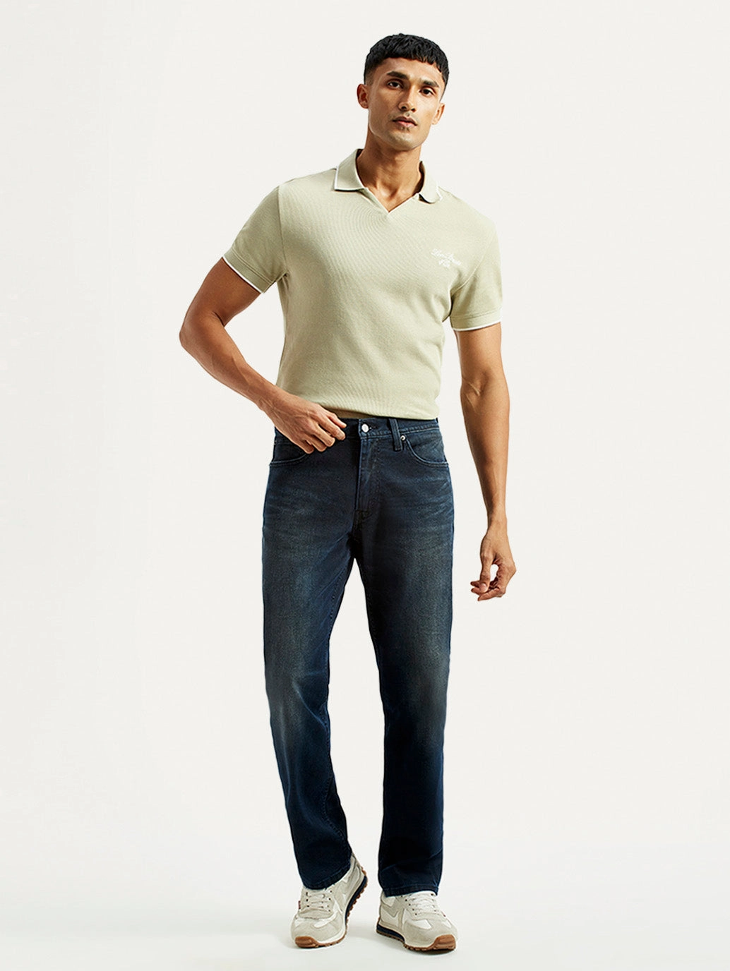 Season Ready Tailored Cut Men's 541 Dark Blue Athletic Tapered Fit Mid Rise Jeans