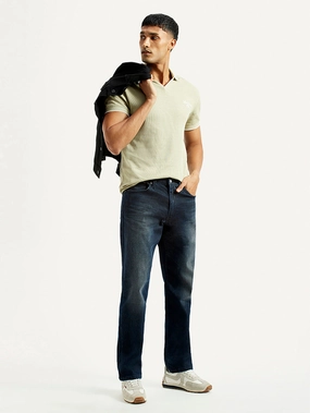 Total Fit Men's 541 Dark Blue Athletic Tapered Fit Mid Rise Jeans