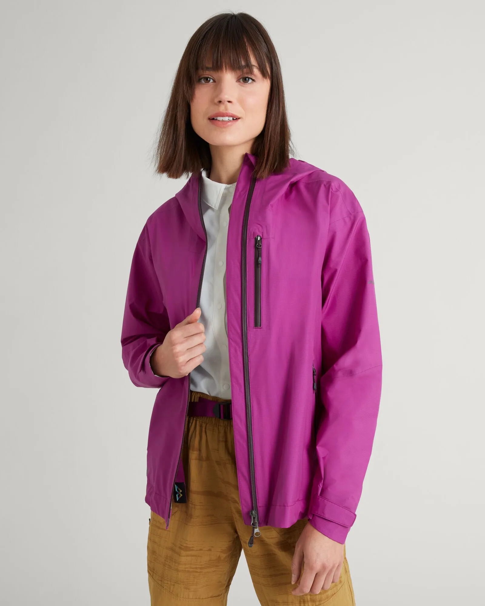 Sporty Layers Structured Casual Fit STORM-Chaser 3 Layer Women's Rain Jacket - Raz