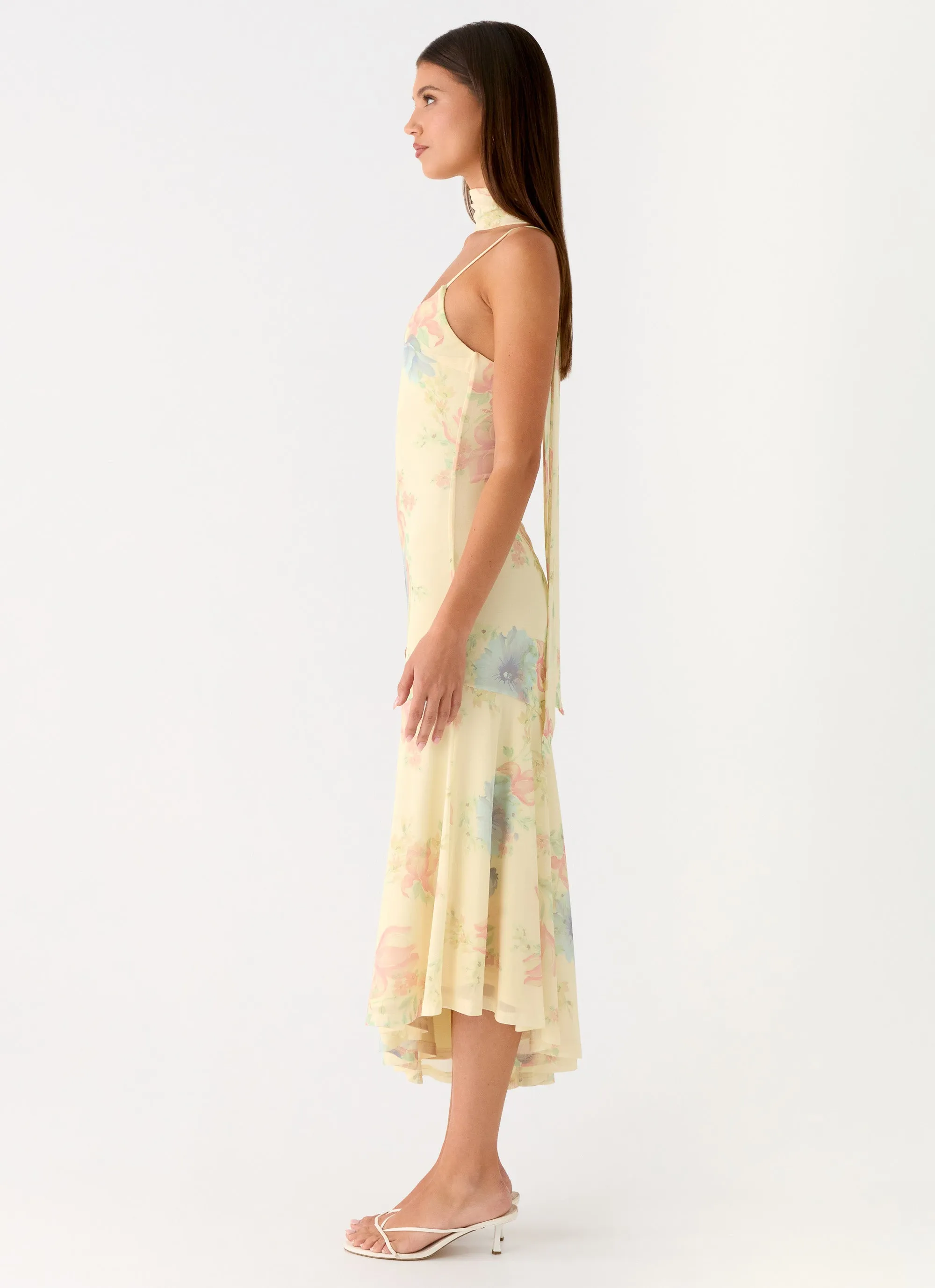 Sole Mio Midi Dress - Spring Meadow Relaxed Line Retro Mood