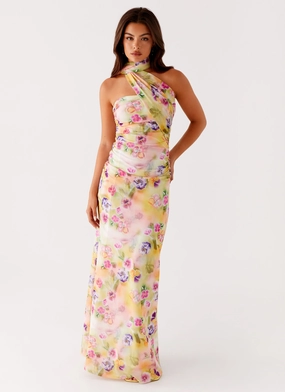 Sophisticated Style Songbird Maxi Dress - Sunburst Floral