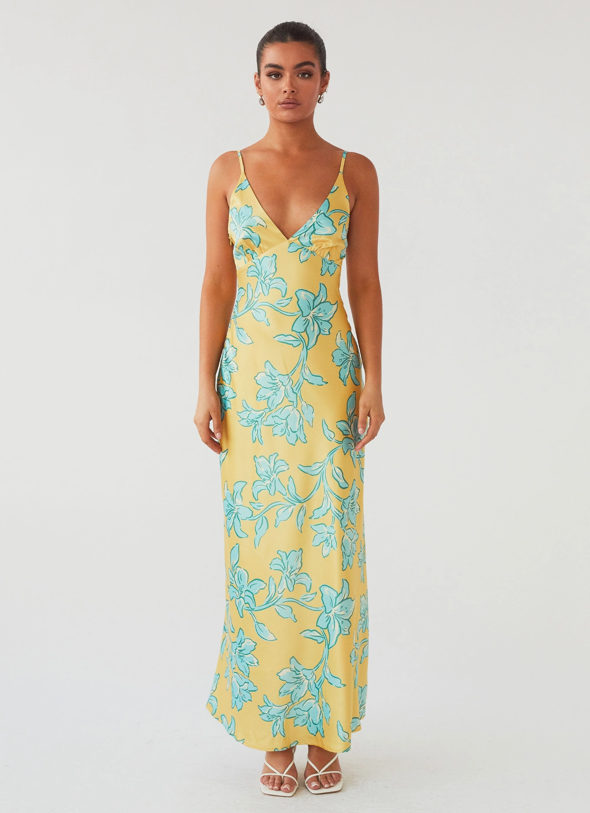 Sorrento Sun Maxi Dress - Golden Bloom Work Fit