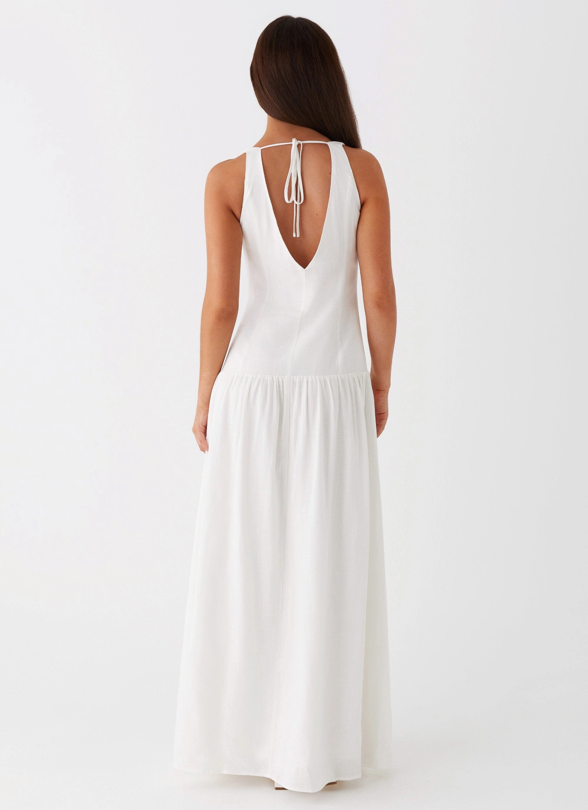 Day Fit Meggie Linen Maxi Dress - White