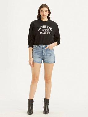 Women's High Rise Blue Regular Fit Shorts WindResistantWeave