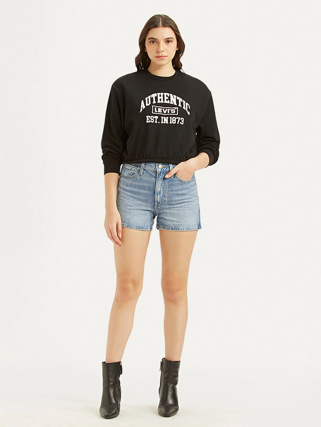 Women's High Rise Blue Regular Fit Shorts WindResistantWeave