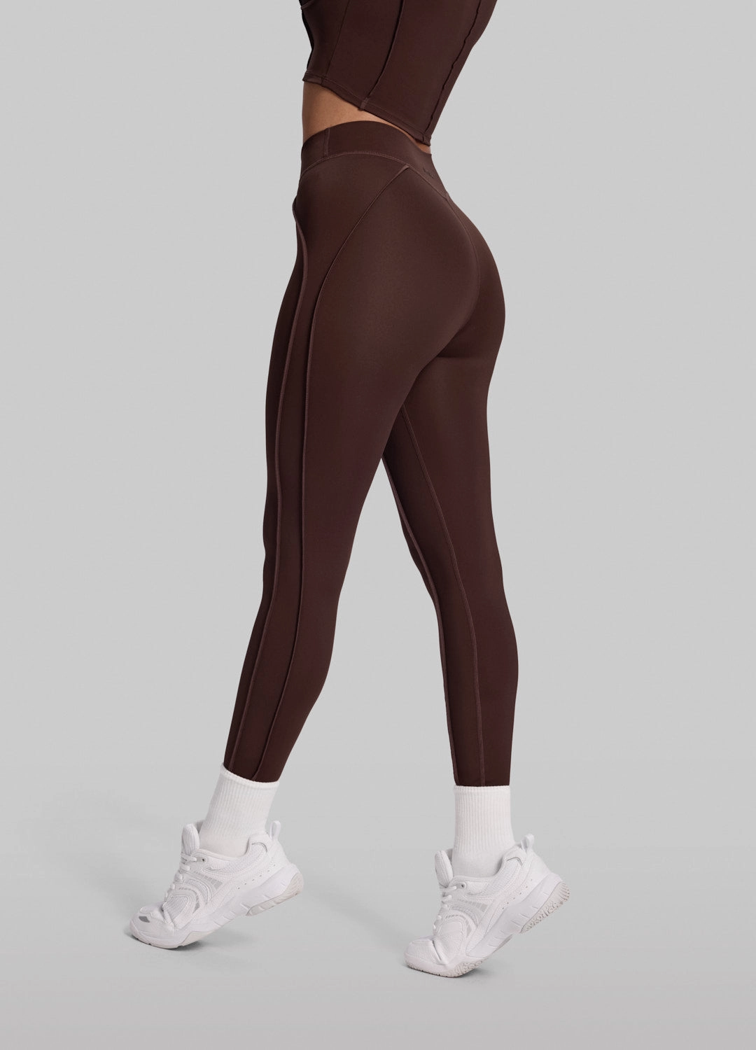 Laser Cut Edges Stretch performance Contour Stitch Leggings