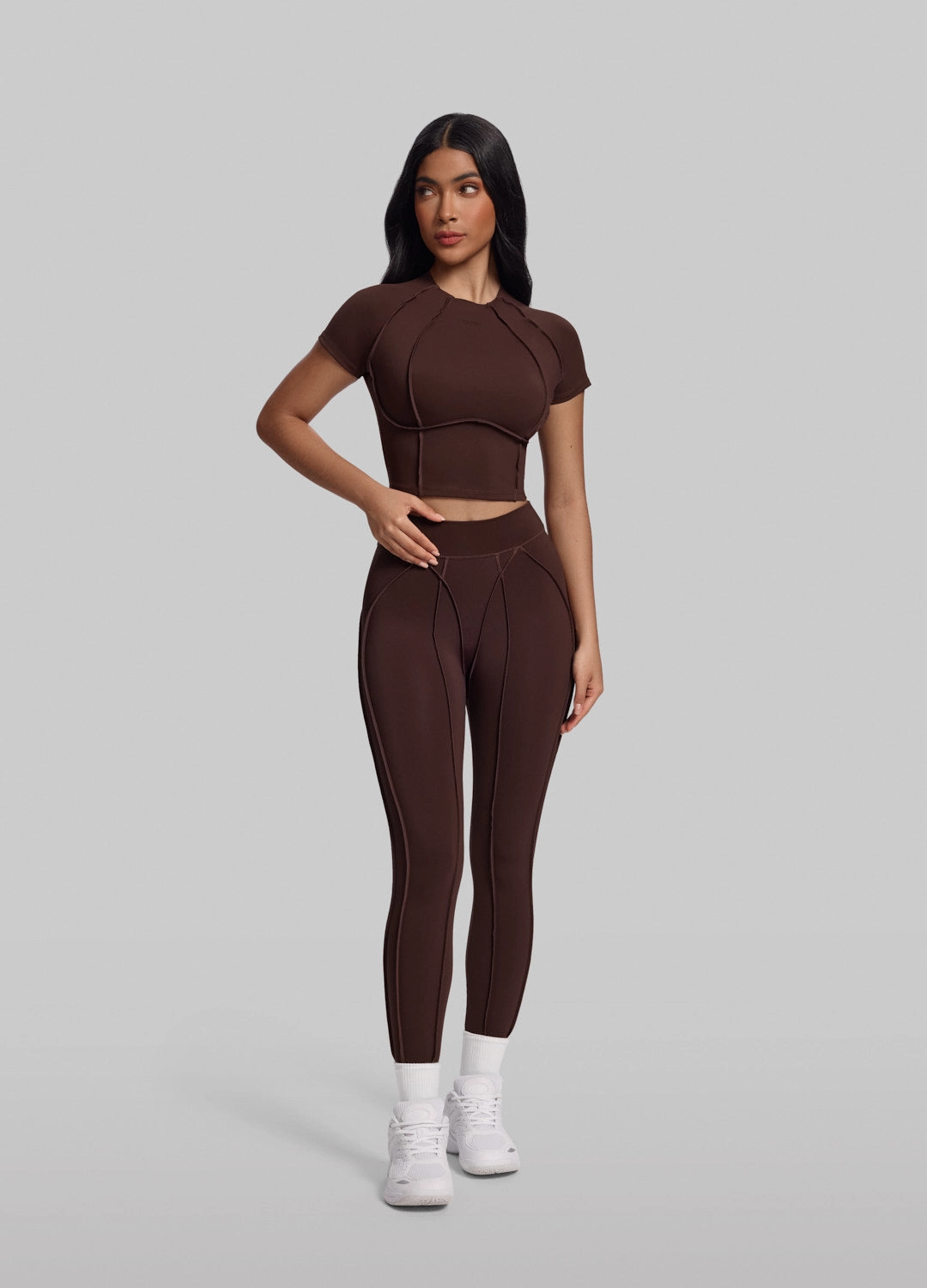 Contour Stitch Leggings Cool Tone Breathable Fabric For Men