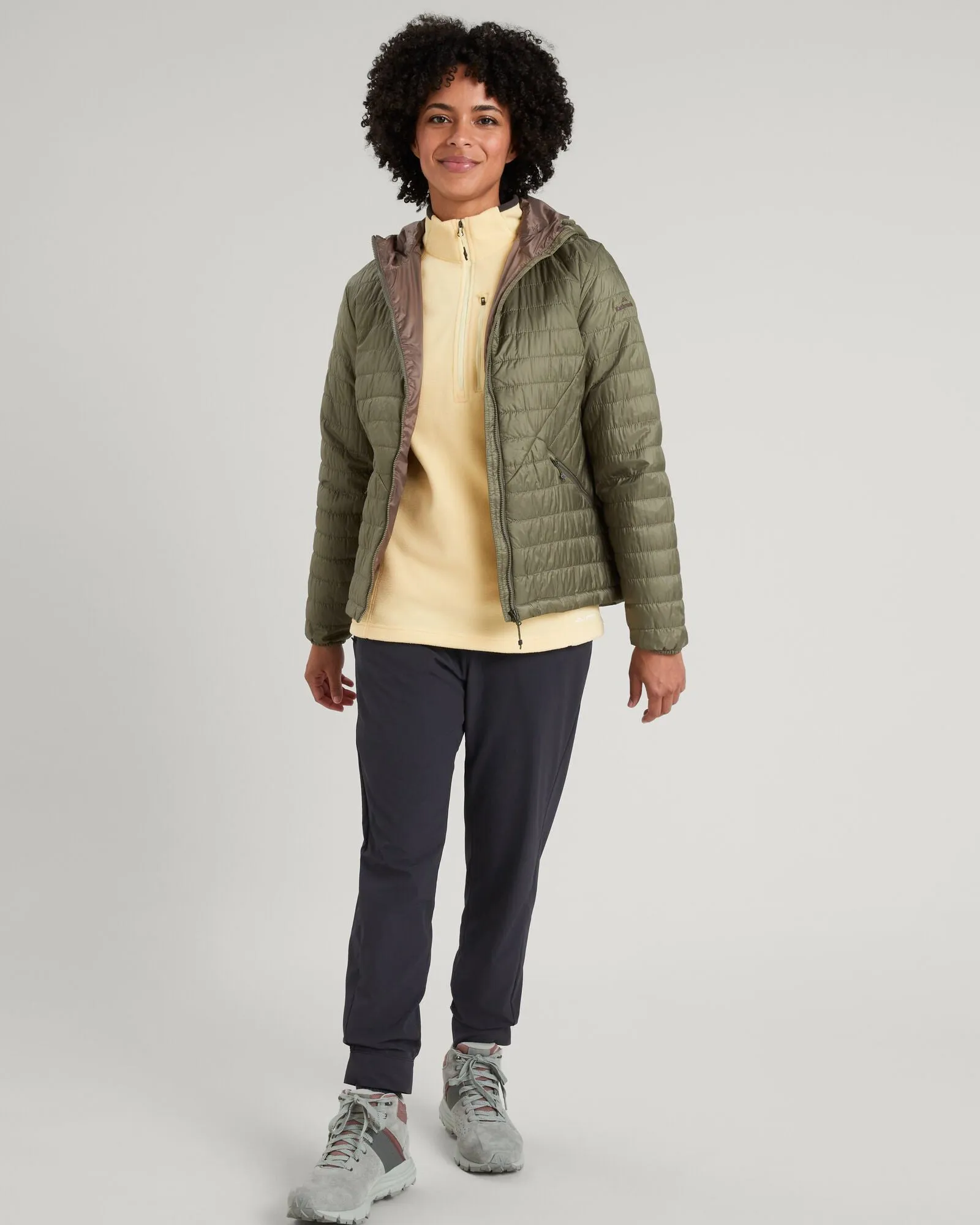 Heli R Women's novaLOFT Hooded Jacket - Beech Headphone Hole