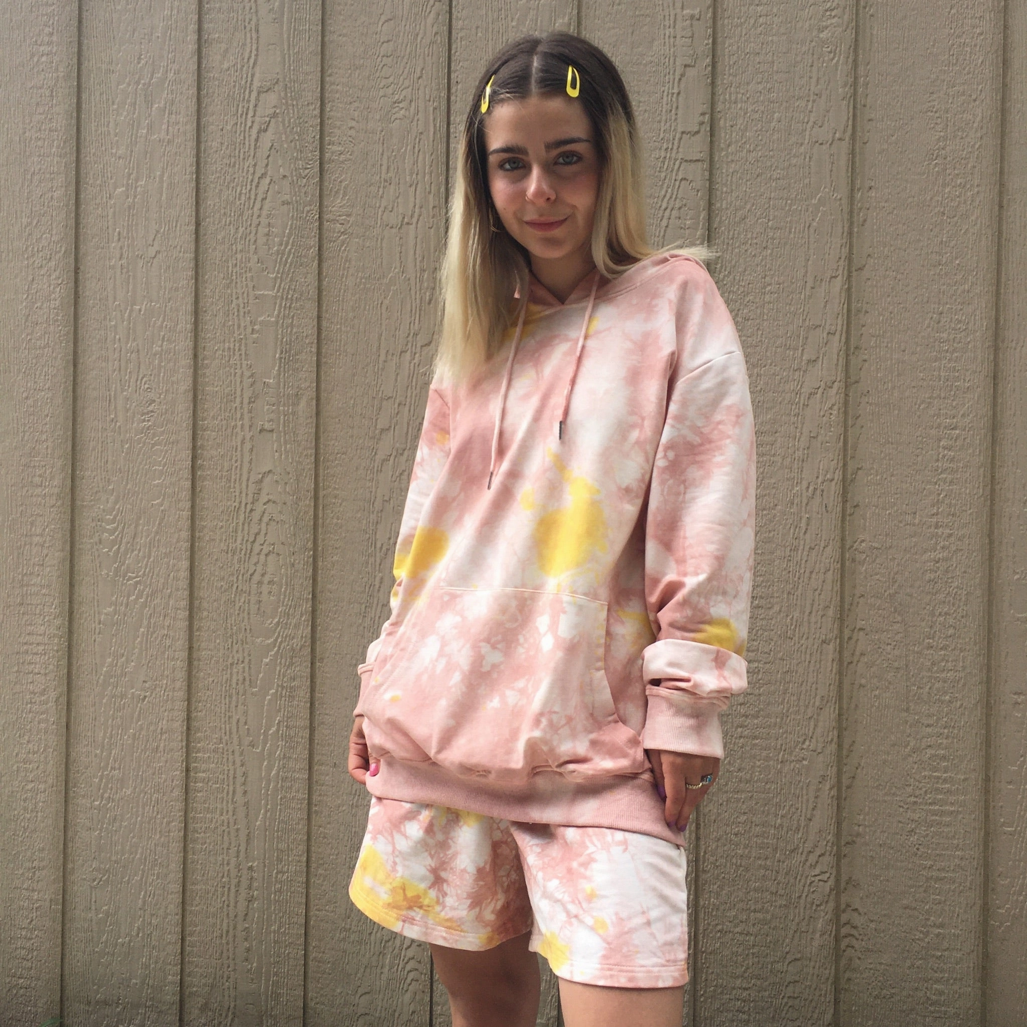 JODY Tie Dye Hoodie Chic Knit Cozy Stretch Fit