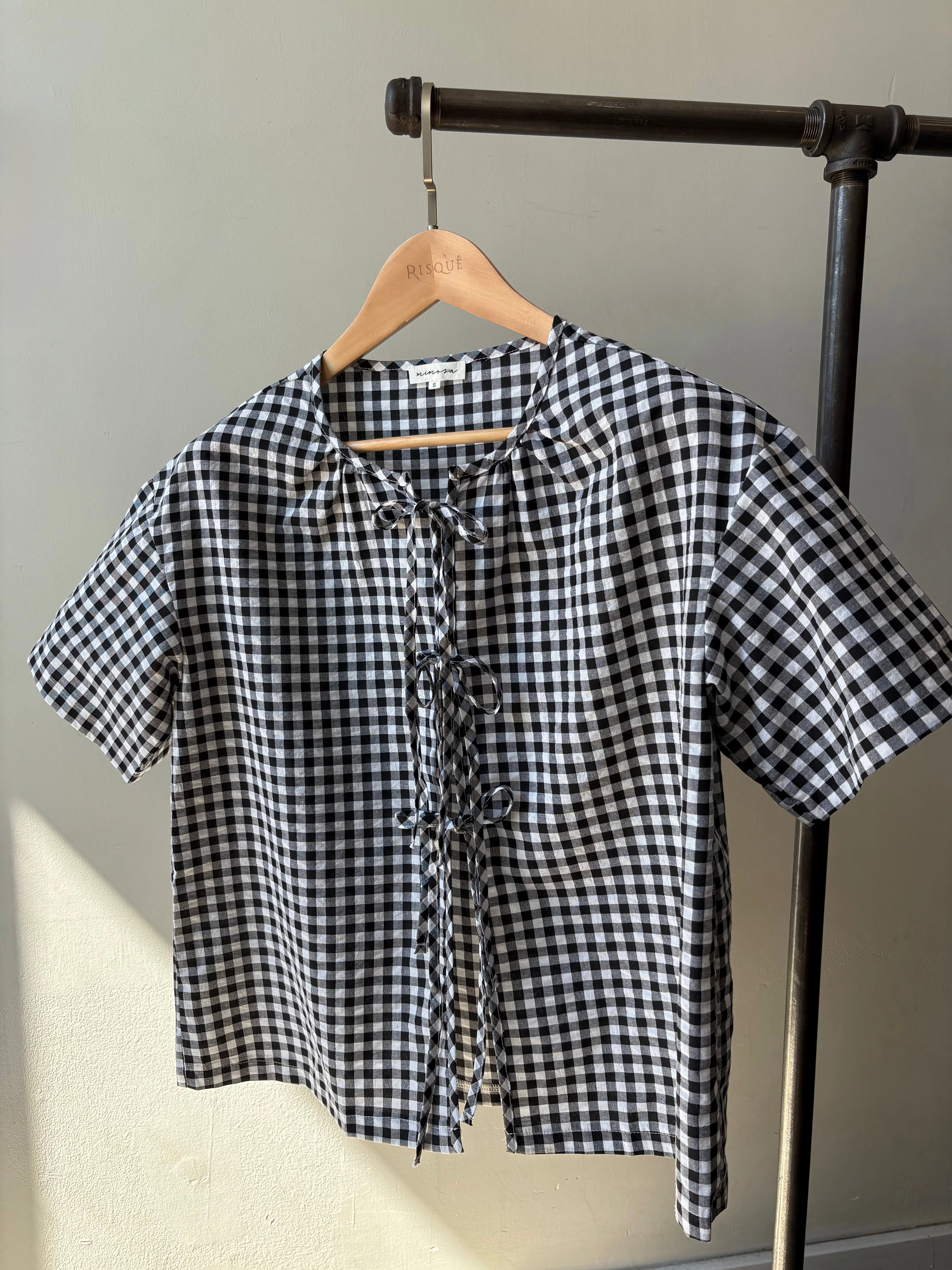 Sleeveless ON THE PATIO Gingham Top