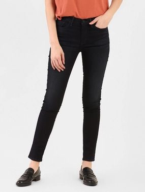 Women's 711 Blue Skinny Fit Mid Rise Jeans Everyday Loose