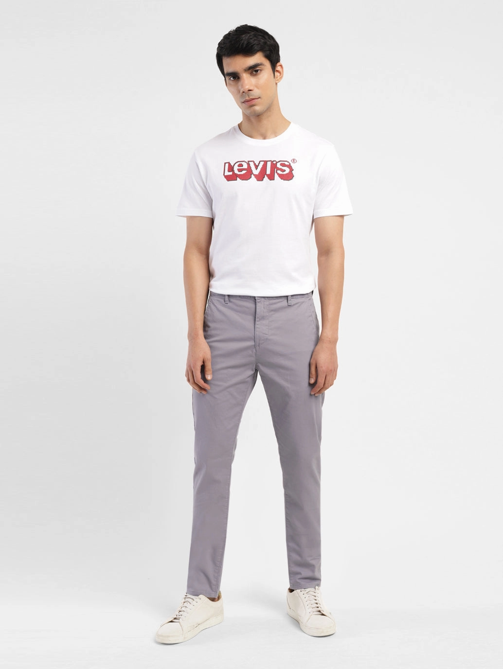 Simple Comfort Wear Smart Layering Men's 512 Grey Slim Tapered Fit Chinos