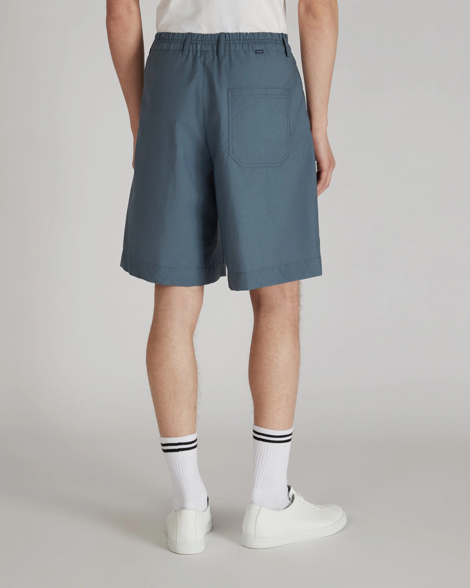 Relaxed fit cotton-nylon Bermuda shorts Plus-size option