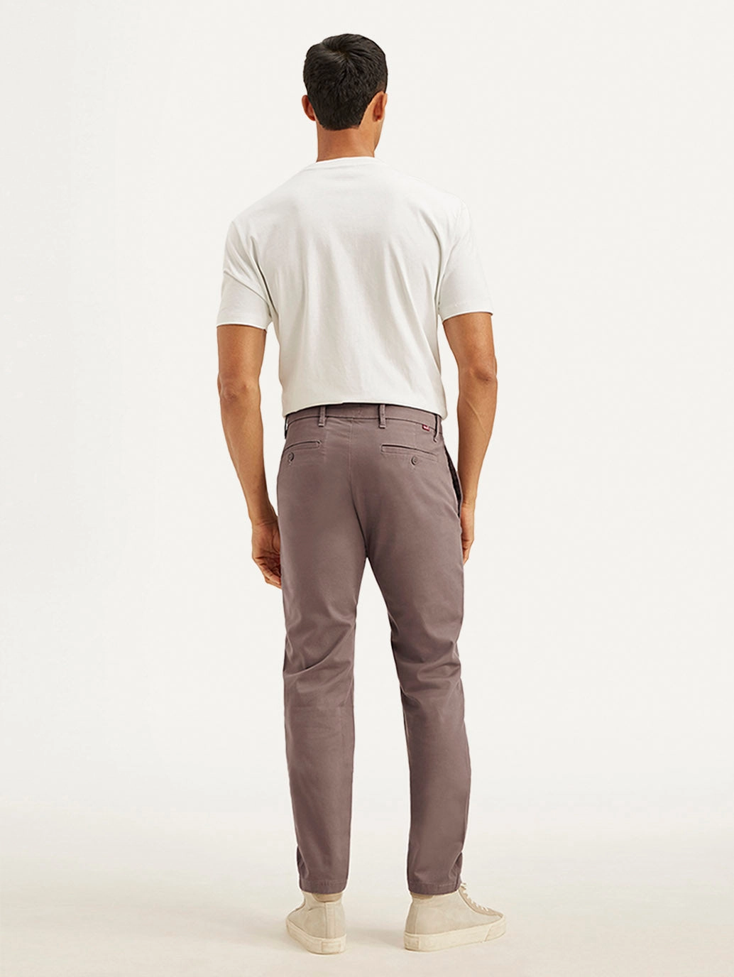 Men's Mauve Tapered Trousers Move Comfort