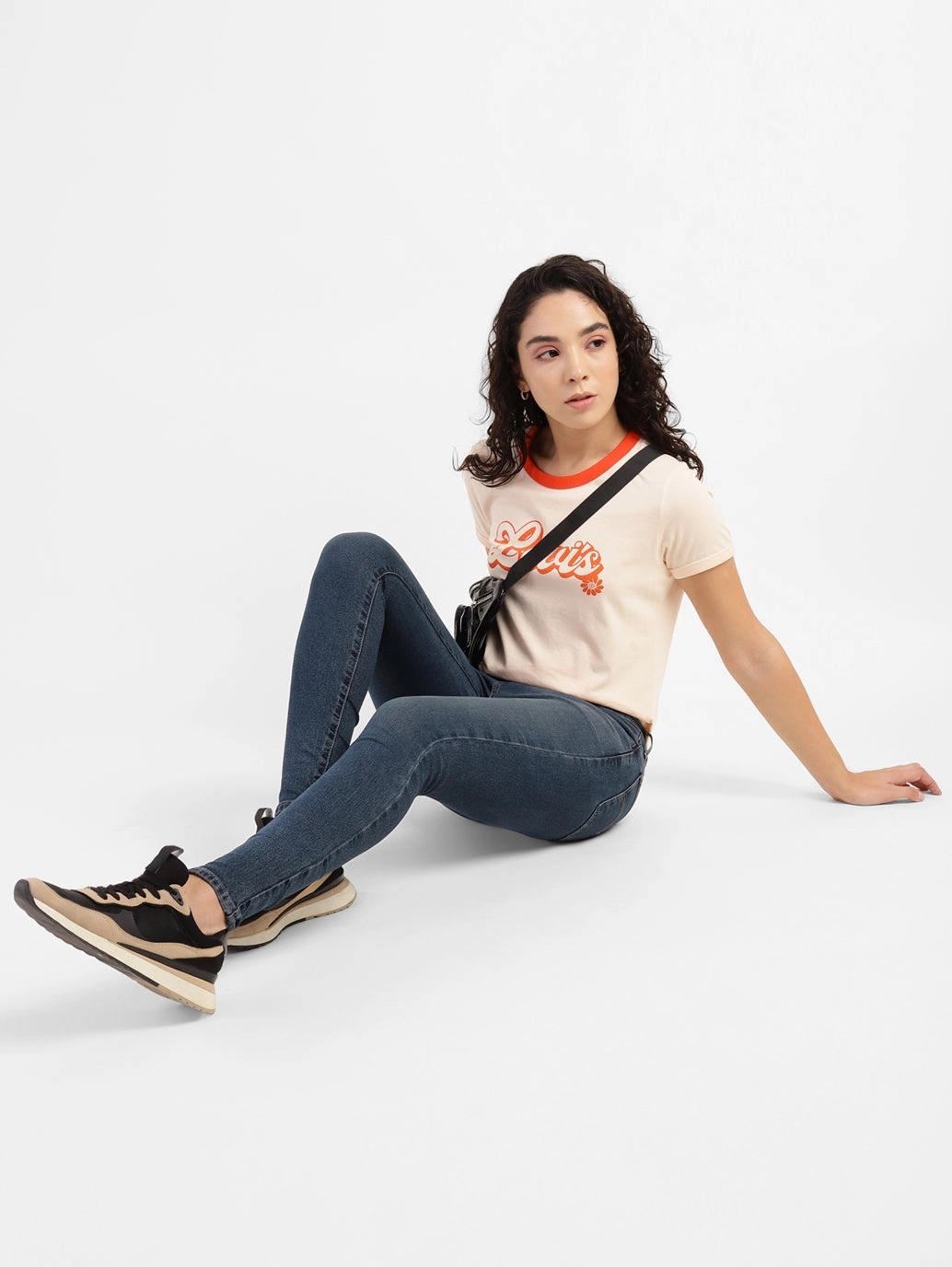 Women's 710 Blue Skinny Fit Mid Rise Jeans Daily Style Artist Vibe Sustainable