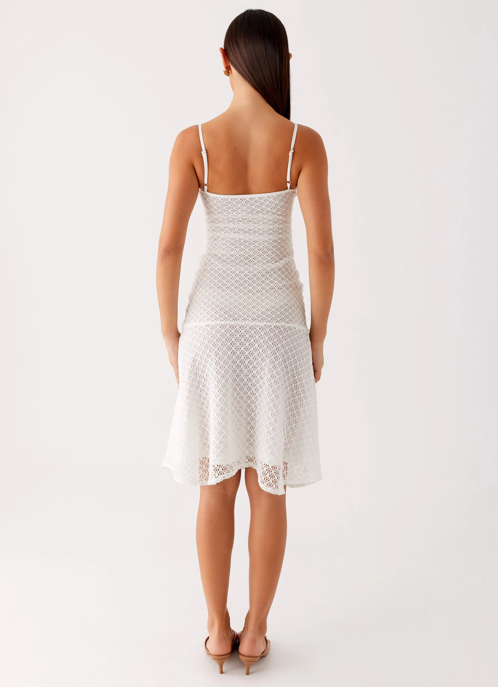 Tamar Midi Dress - White Feminine Energy