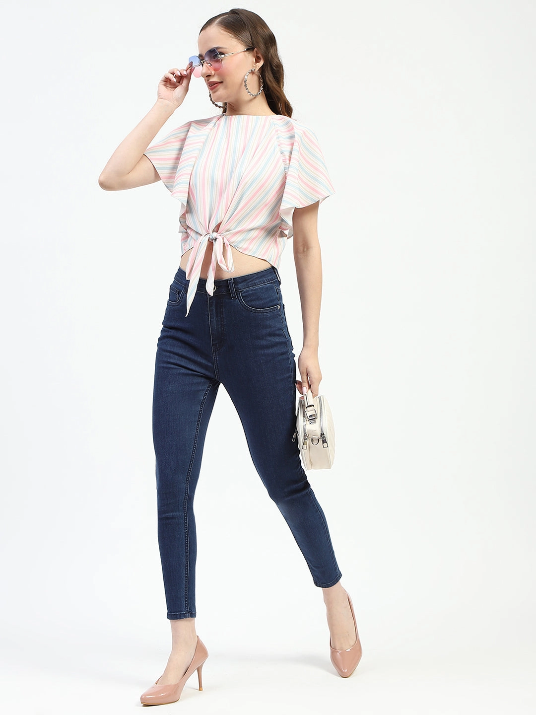 Everyday Outdoor Enthusiast Vibrant Madame Dark Blue Skinny Fit Cotton Denim Jeans