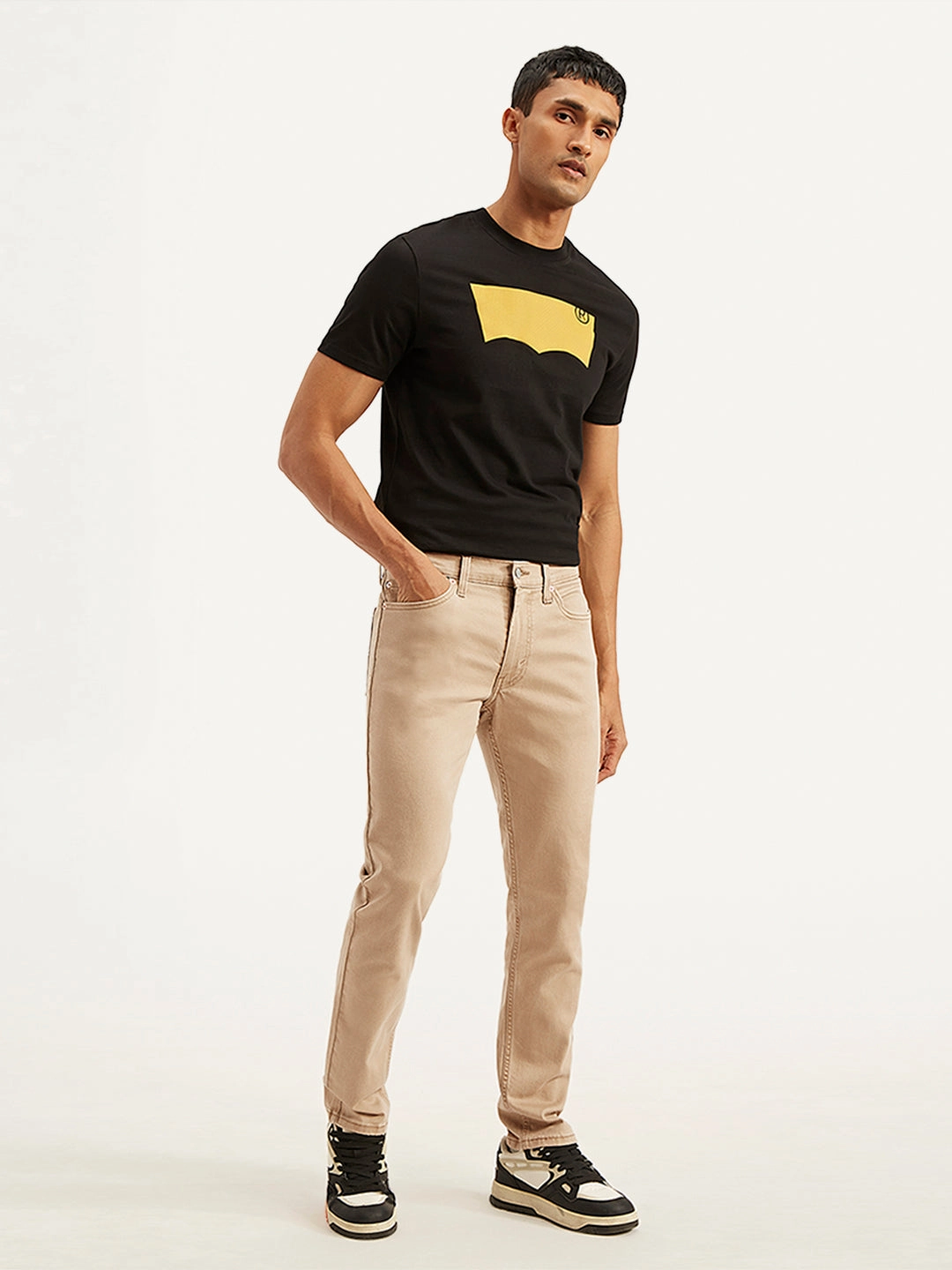 Men's 511 Beige Slim Fit Mid Rise Jeans Advanced Stretch Recovery