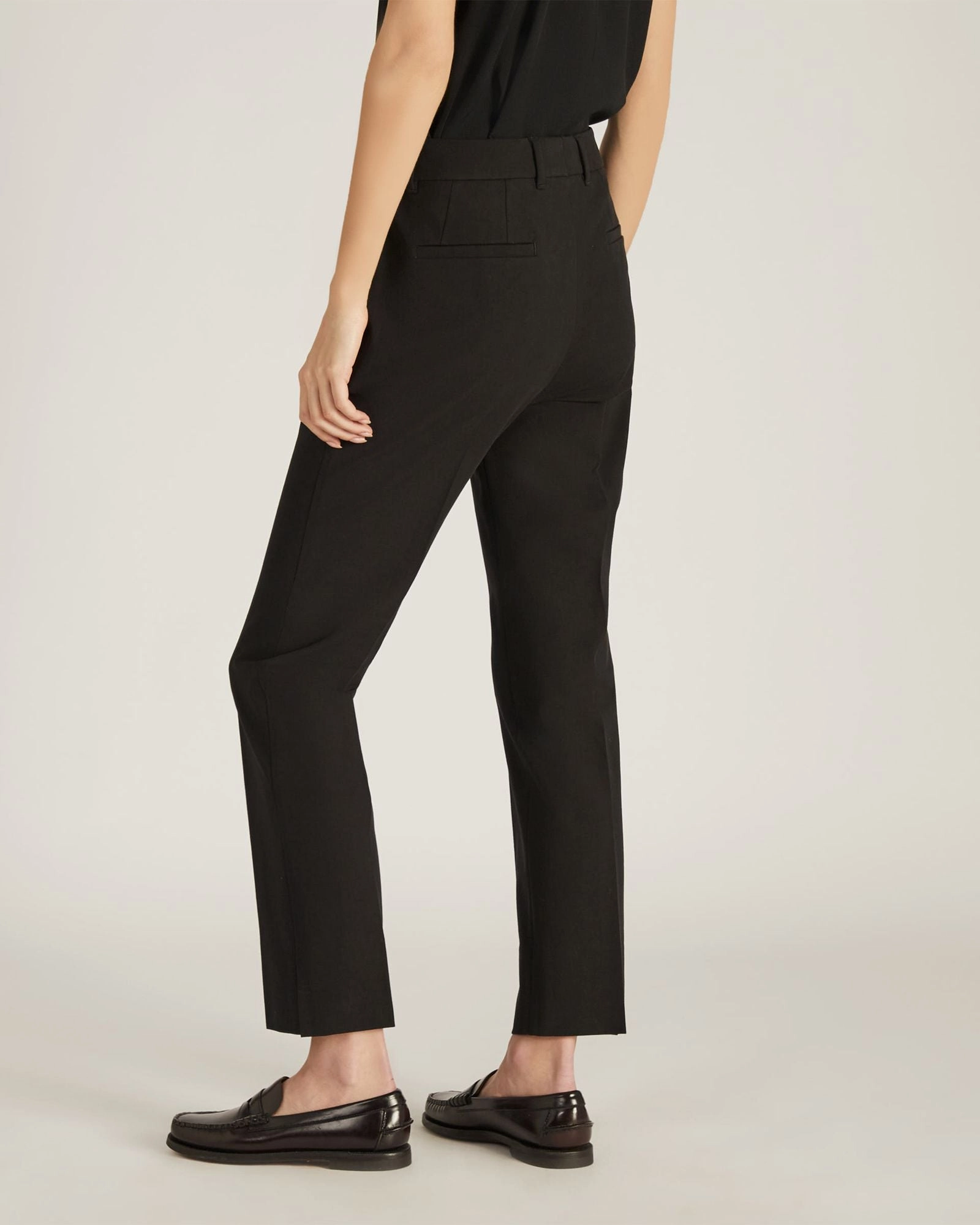 Slim fit trousers in two-way stretch cotton gabardine quick dry Weekend Ready