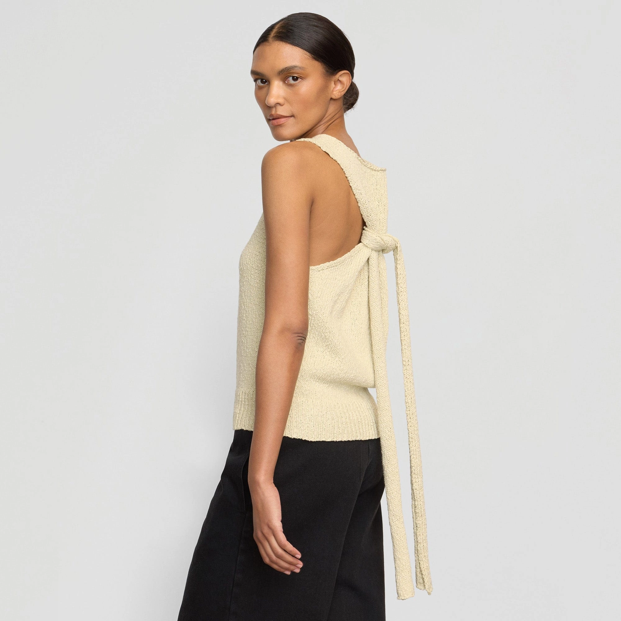 Arinna Tie-Racerback Organic Cotton Tank Oeko Tex Certified