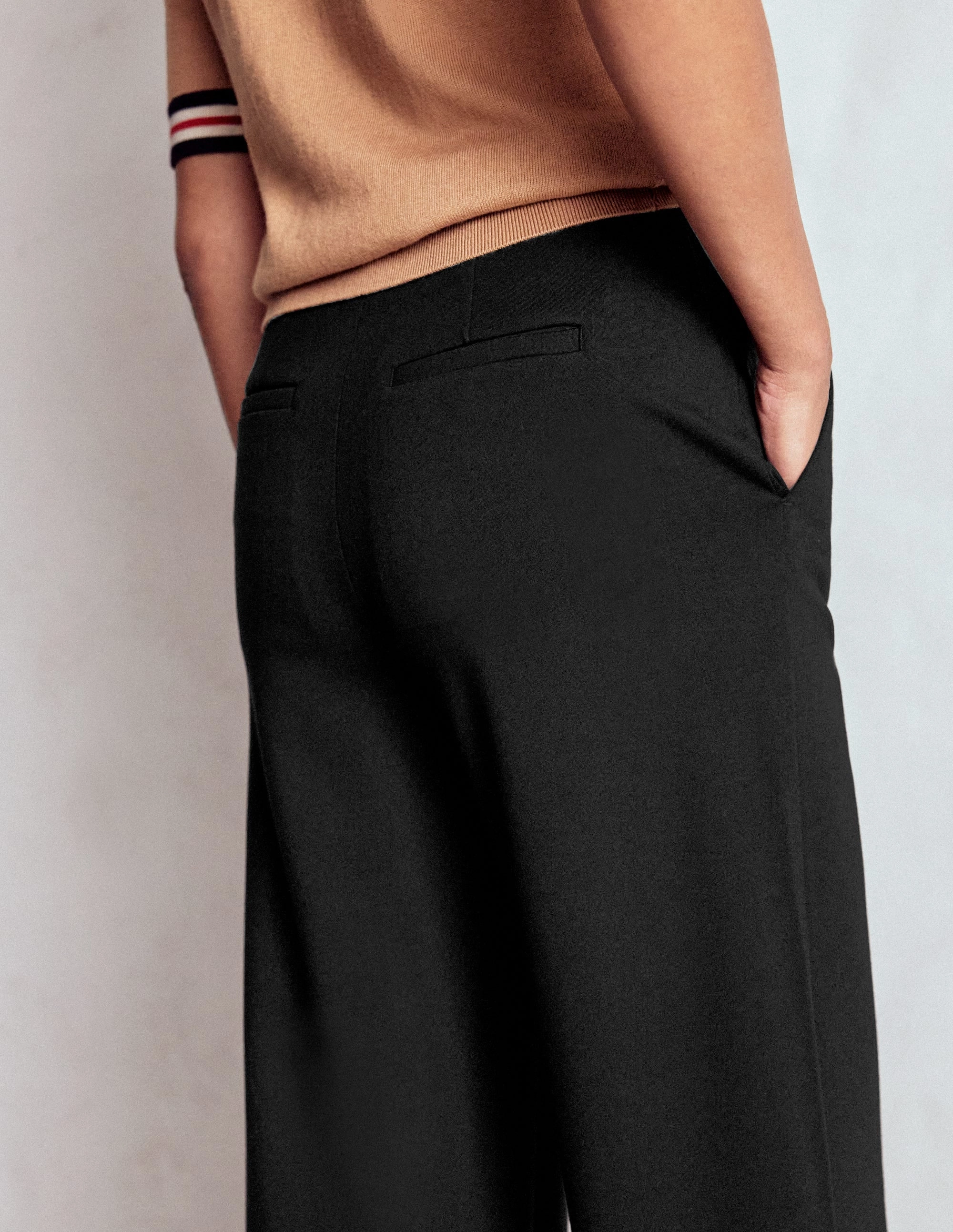 SecureClosureSystem Belgravia Ponte Crop Trousers-BLACK