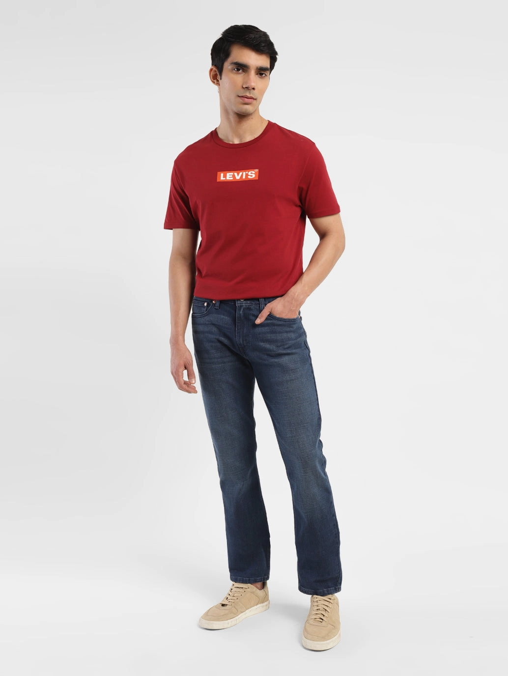 Men's 511 Blue Slim Fit Mid Rise Jeans Comfortable Tailoring