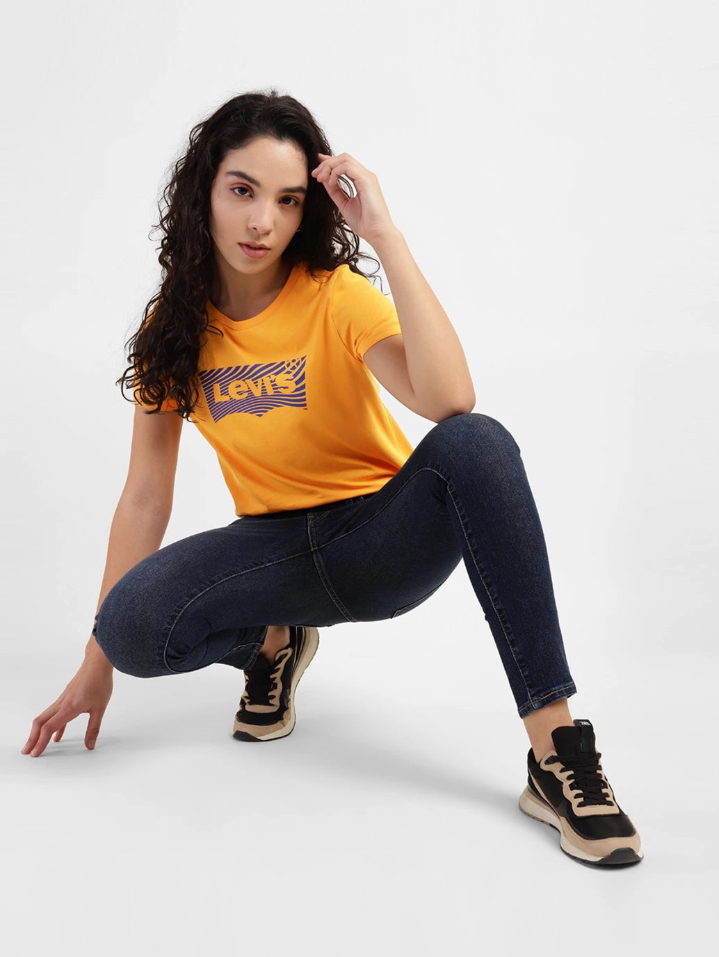 Women's 711 Blue Skinny Fit Mid Rise Jeans Fashion Uniform