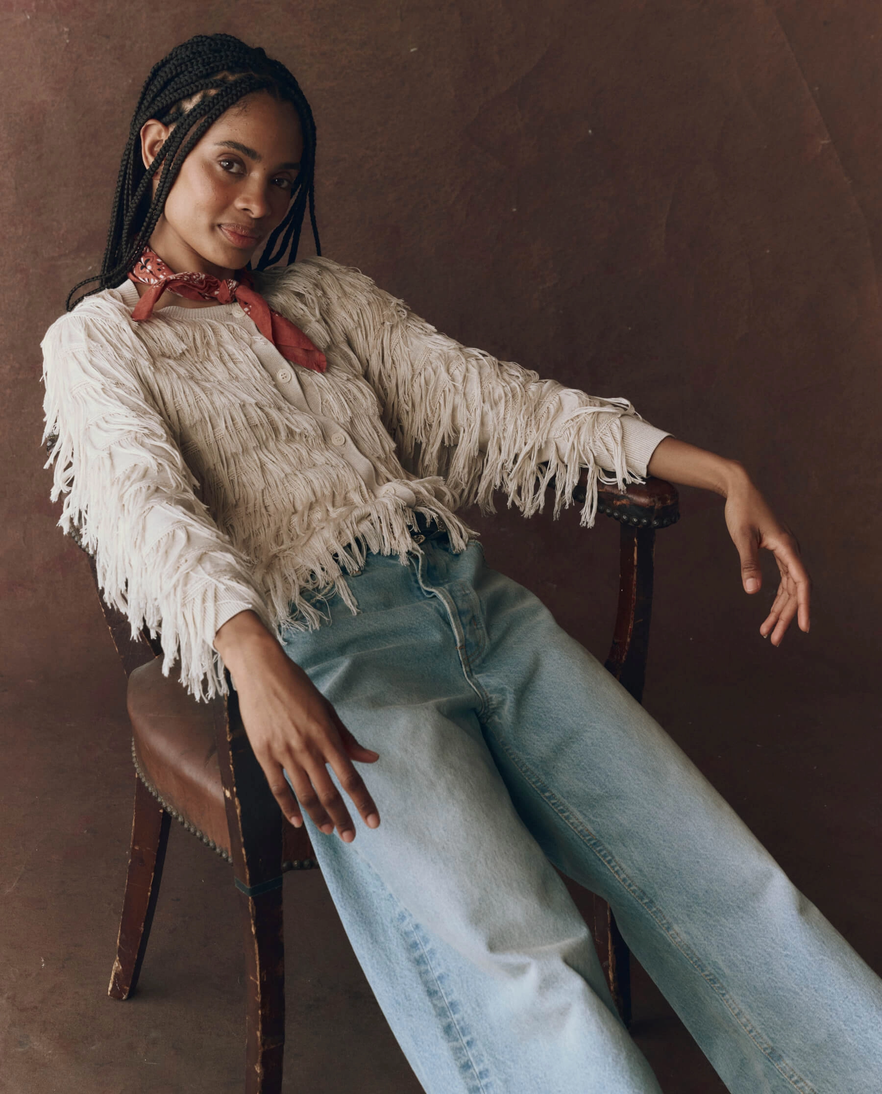 Timeless Cozy The Fringe Cardigan. -- Natural