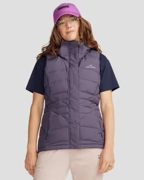Zipper Closure Mechanism Women's Winterburn Hooded Down Vest - Orbit