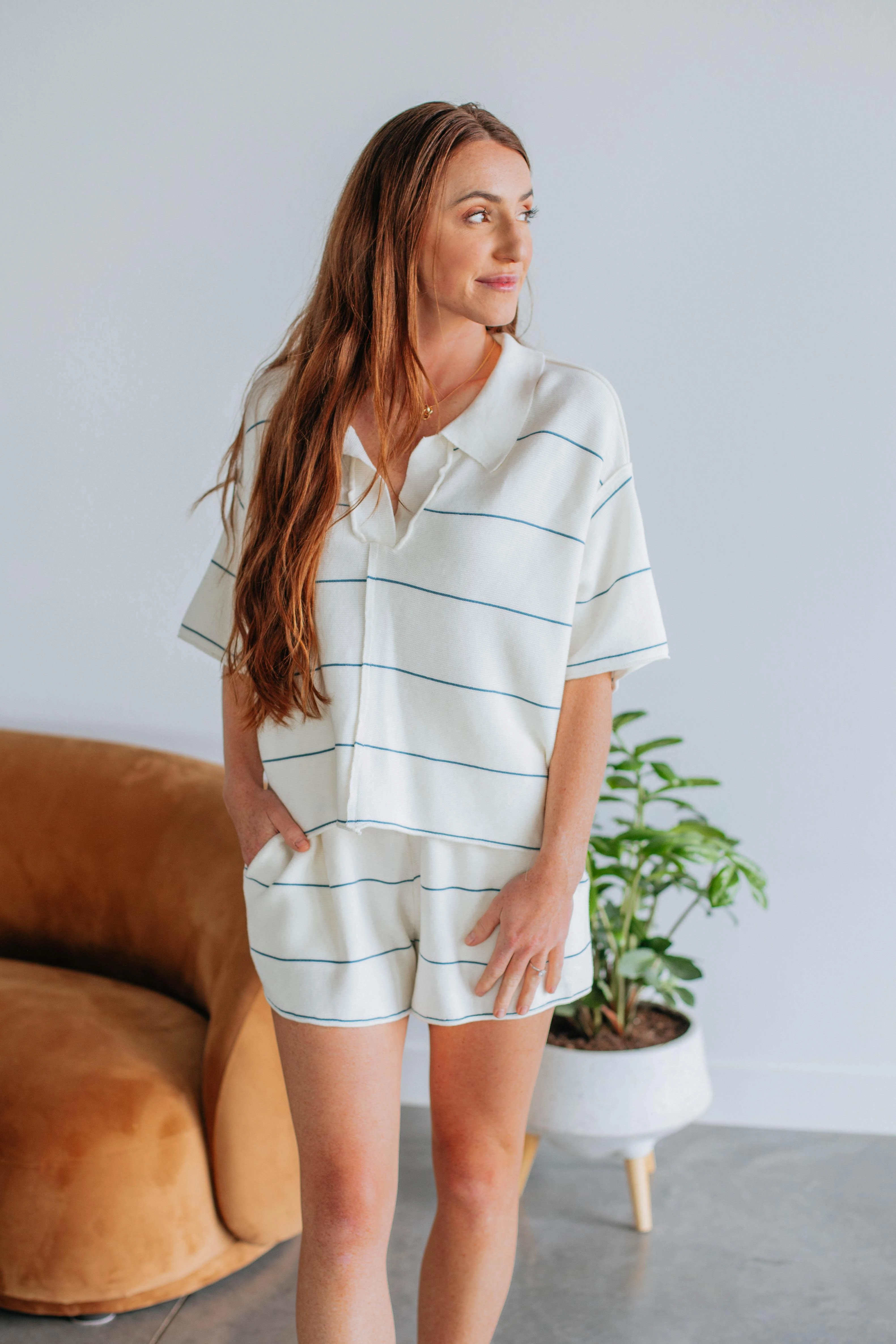 Machine washable Jessie Knit Shorts - Ivory