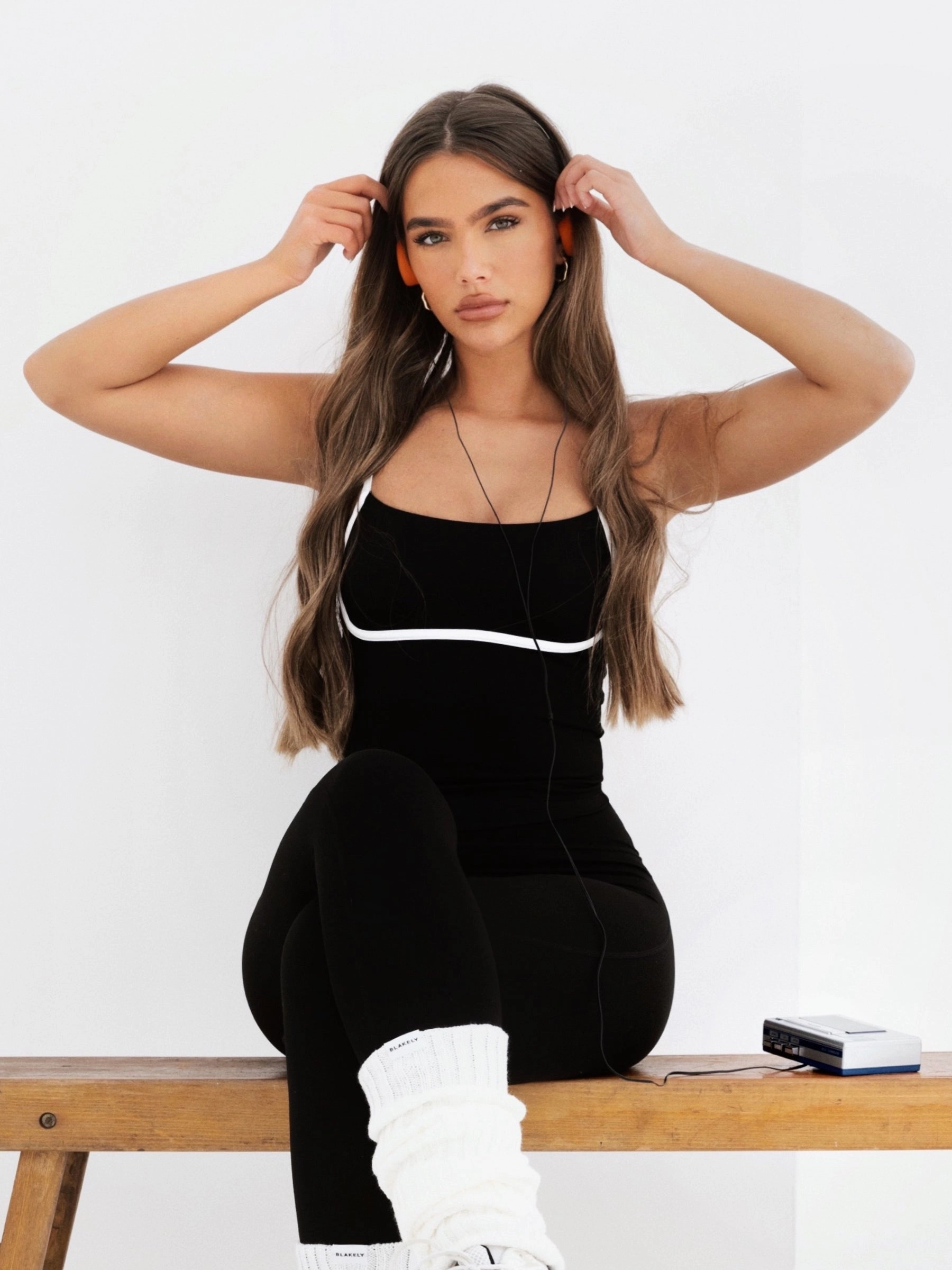 Align Active Bra - Black Crossback Regular fit seams