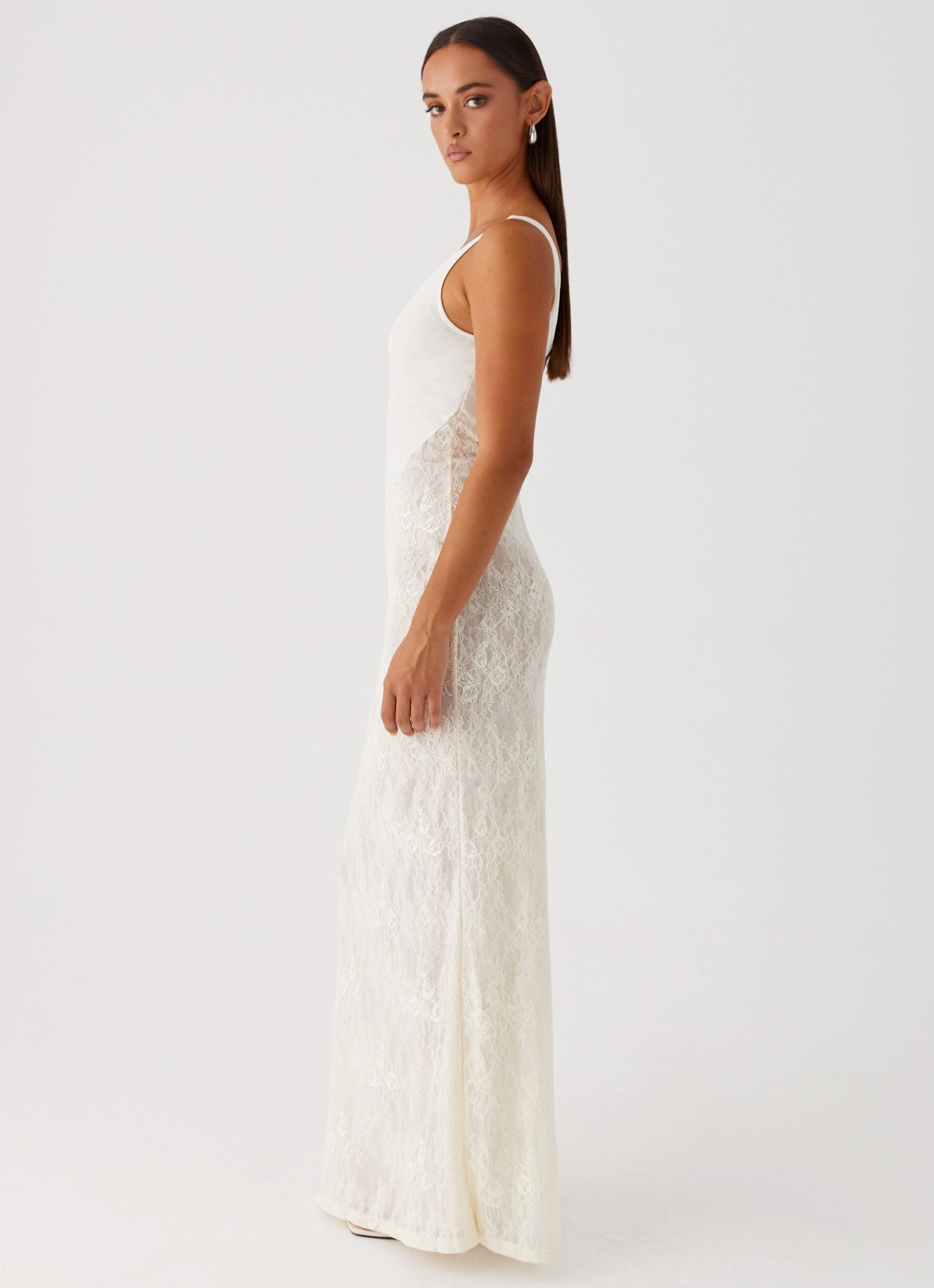Twilight Dreams Maxi Dress - Ivory wrap waist