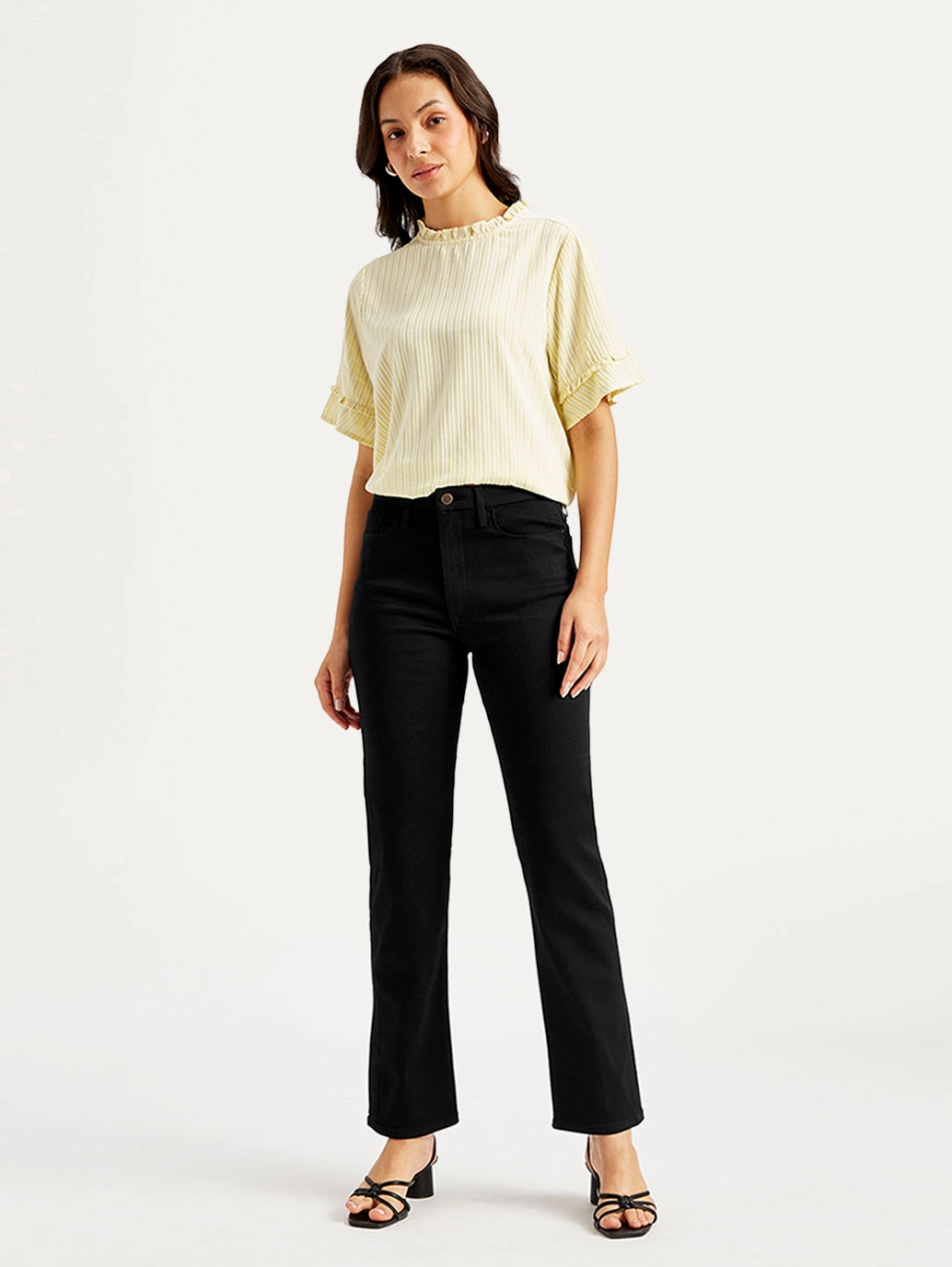 Holiday Vibes High Quality Women's Redloop Black Wedgie Straight Fit High Rise Jeans