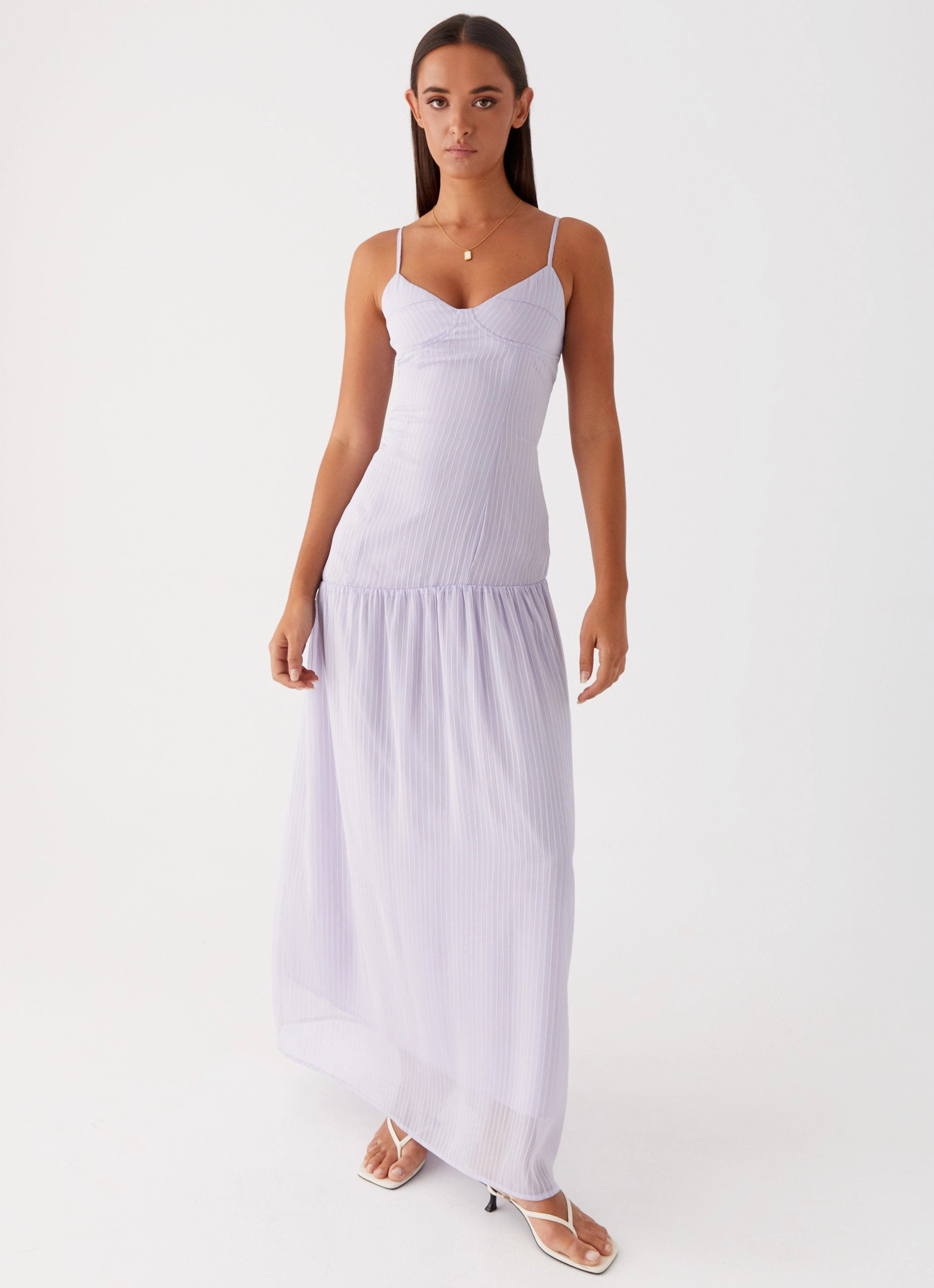 Wrinkle-Resistant Clean Fit Shania Maxi Dress - Lavender